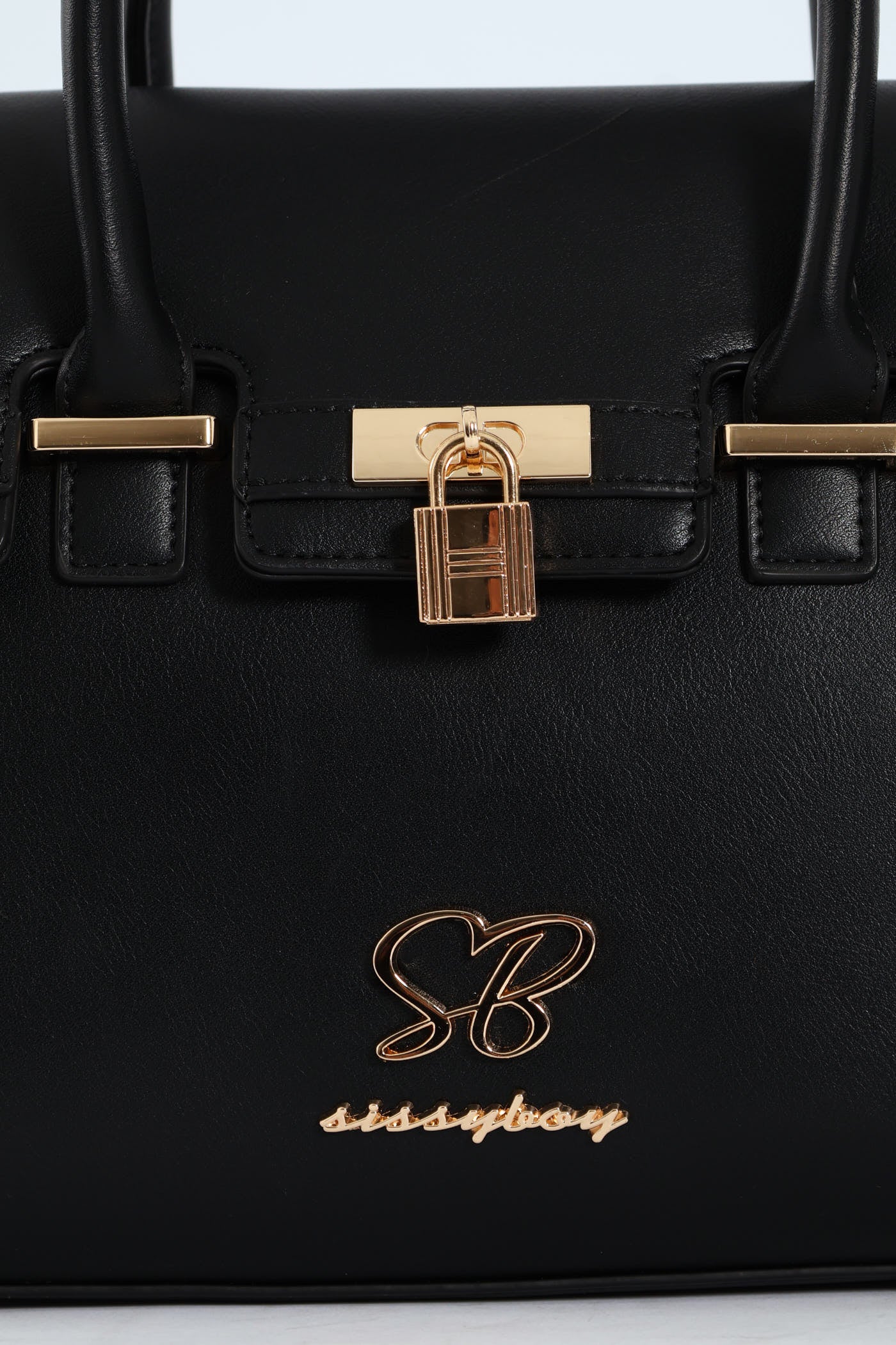 Handbag With Lock Detail - Black - Image 2