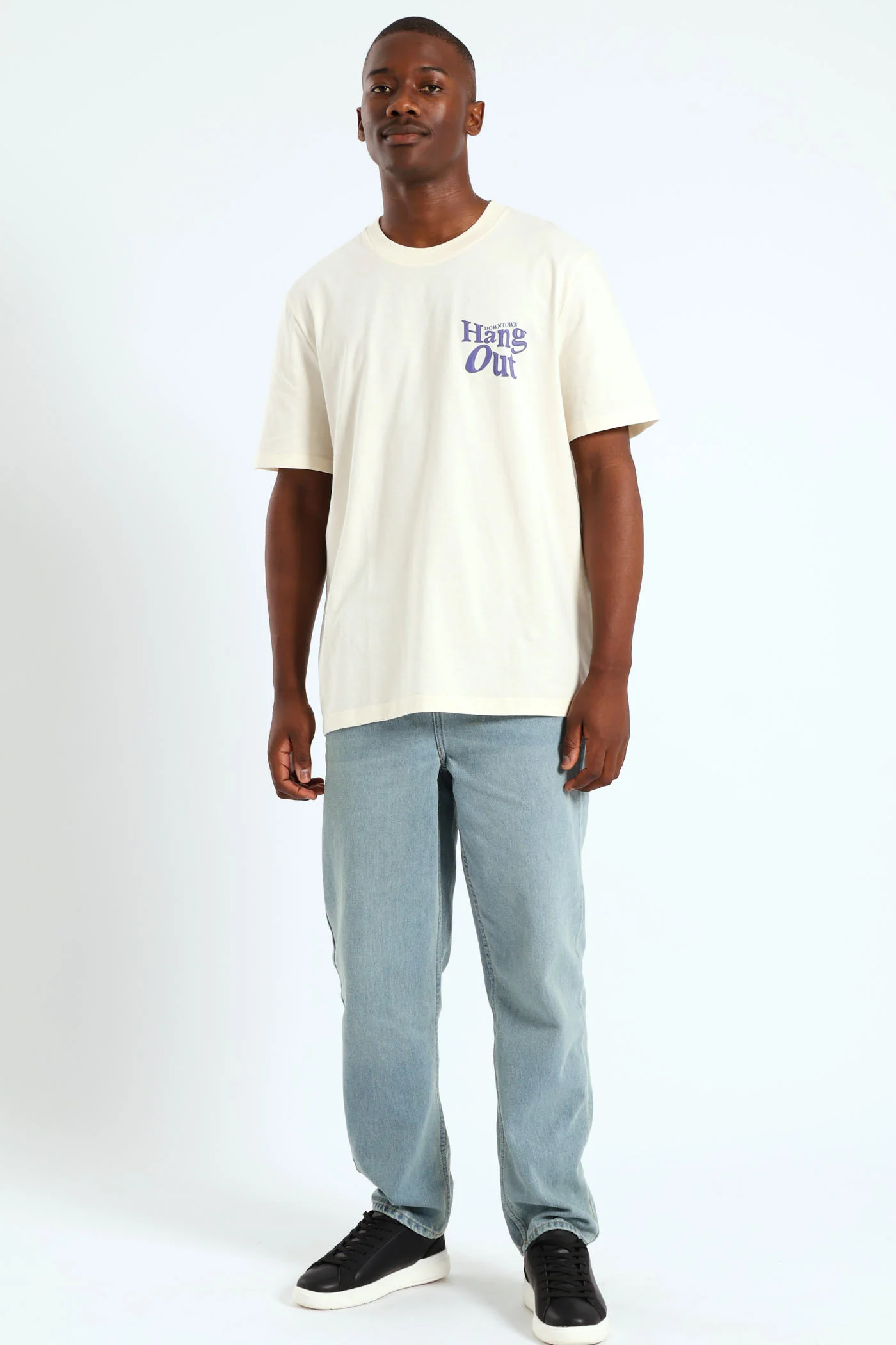 Hangout Puff Front & Back Print Tee - Off White - Image 4
