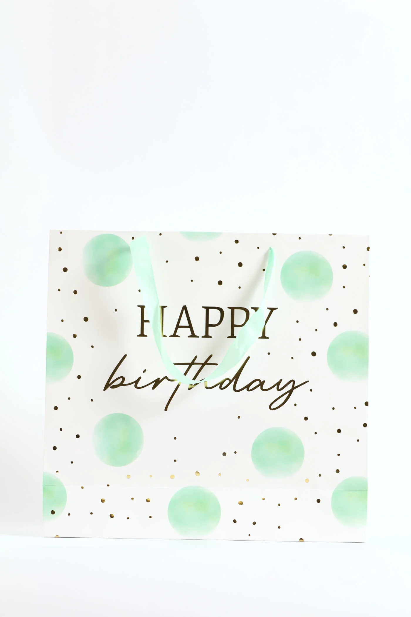 Happy Birthday Dots Gift Bag - Mint - Image 3