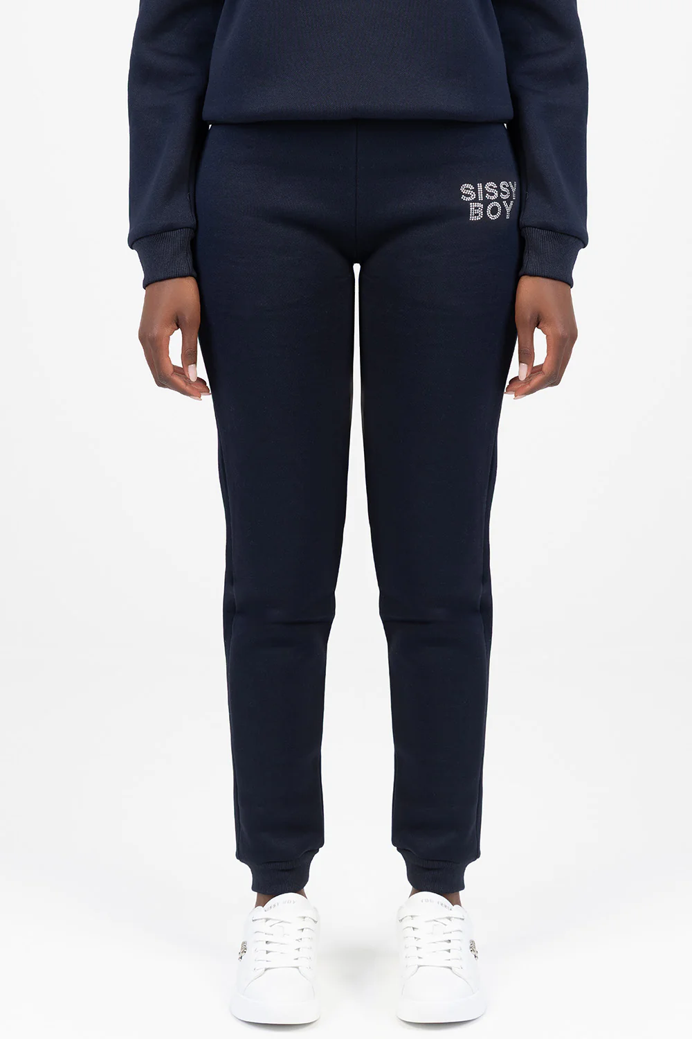 Hard To Forget Bling Detail Athleisure Tracksuit Pants - Navy - Image 3