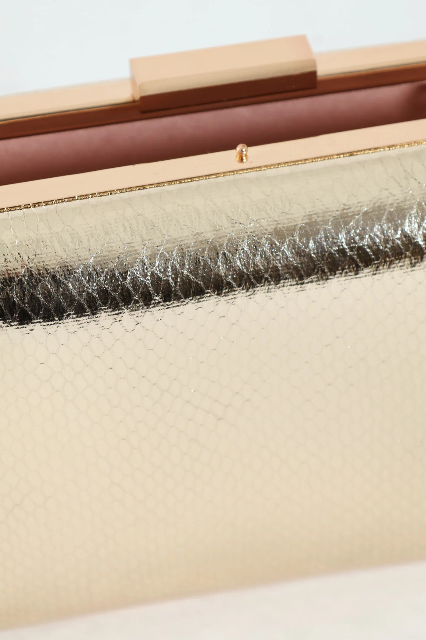 Hardcase Clutch Bag - Gold - Image 4
