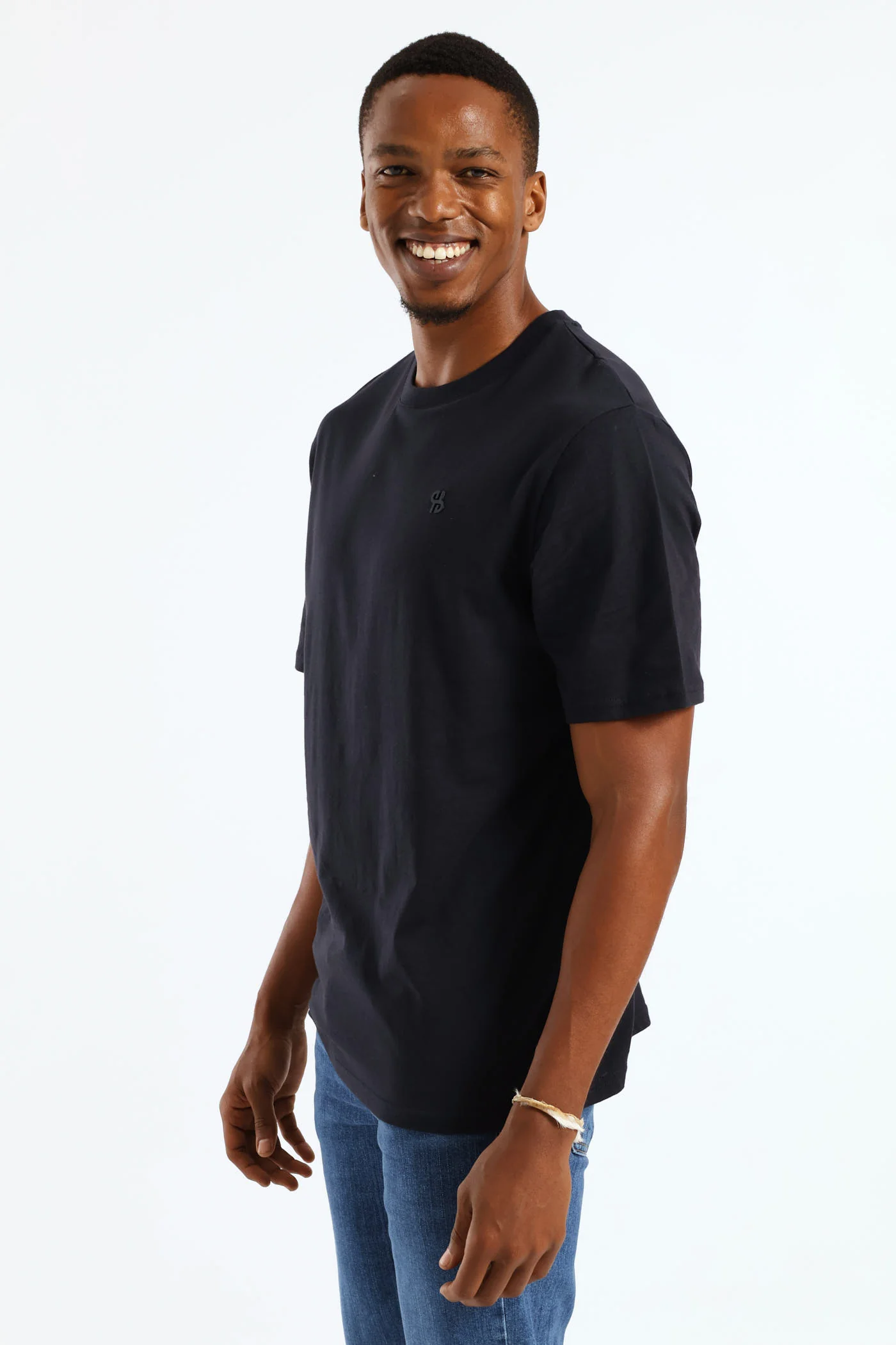 Hd Basic Crew Neck T-Shirt - Navy - Image 2