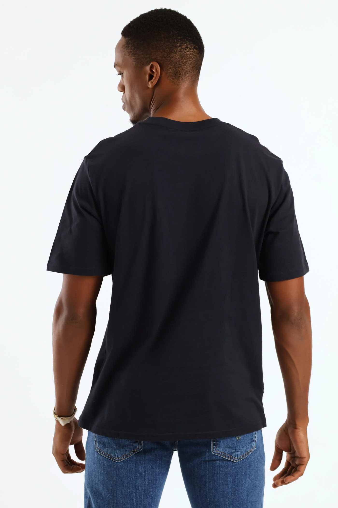 Hd Basic Crew Neck T-Shirt - Navy - Image 3