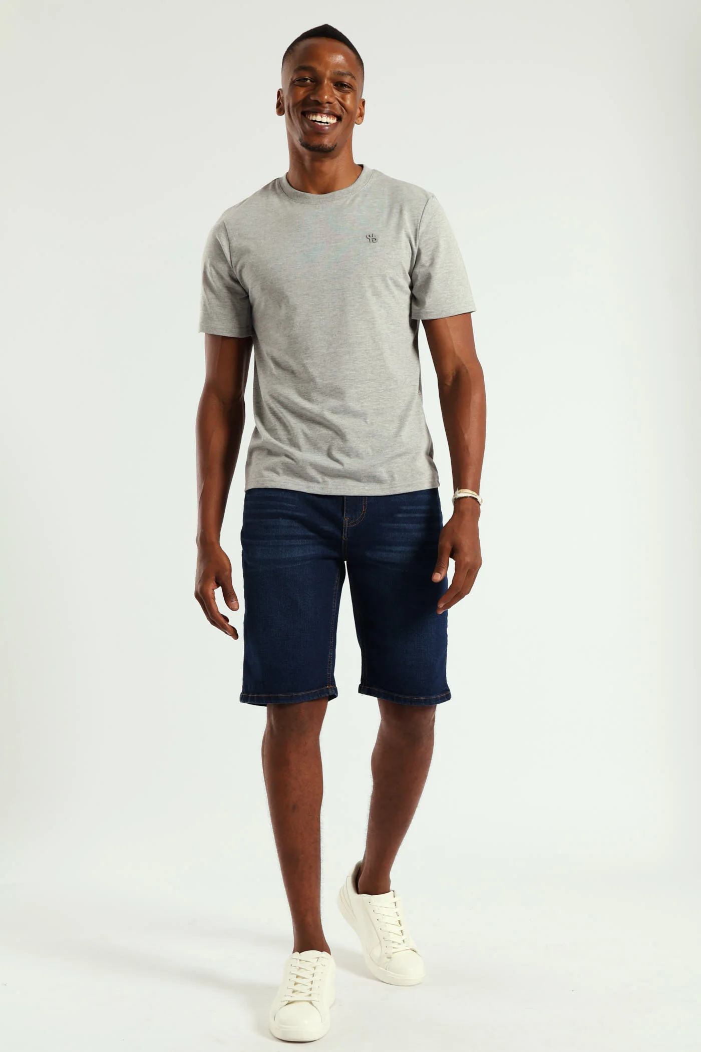 HD Basic Crew Neck Tee - Grey Melange - Image 5