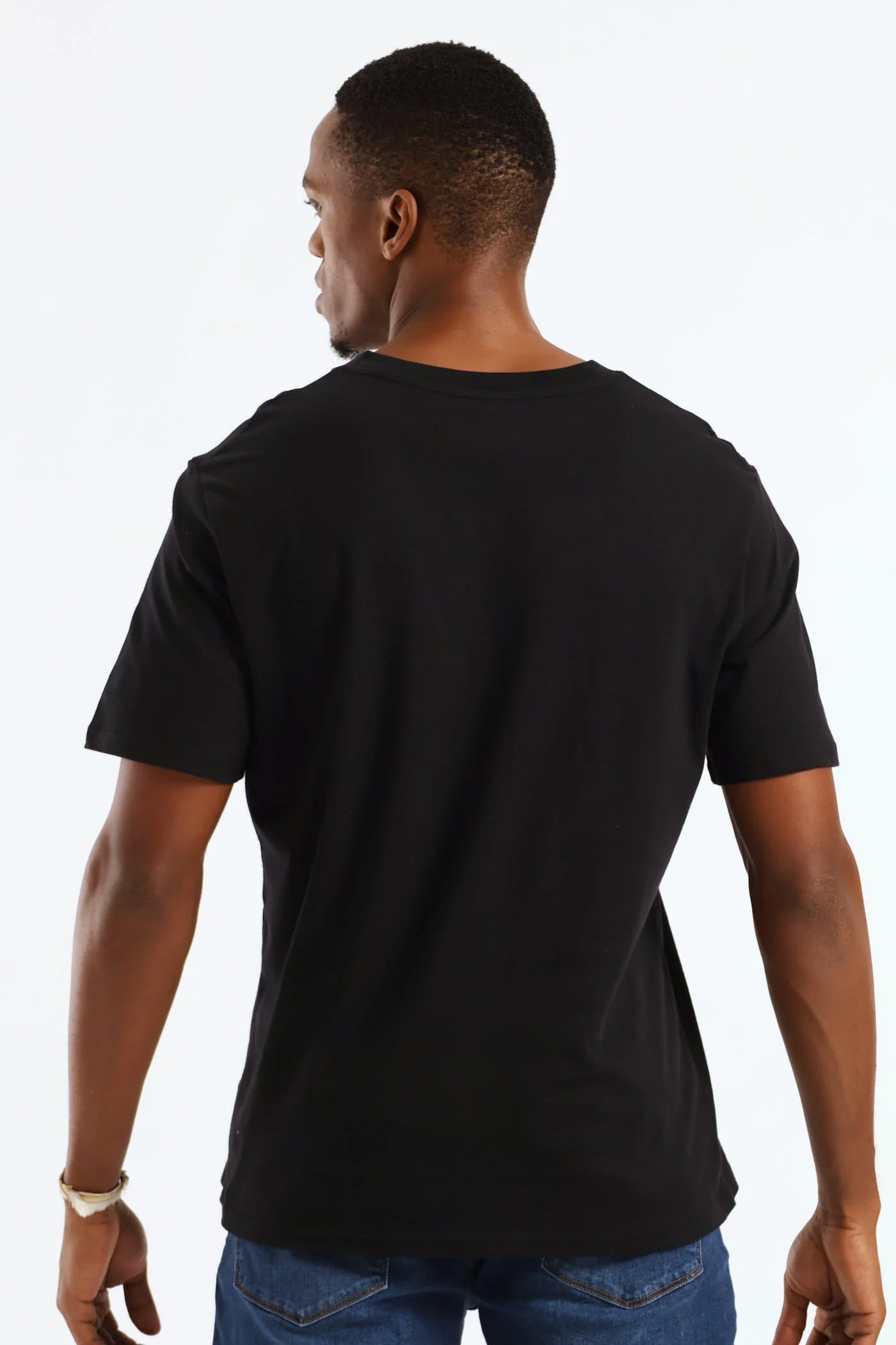 Hd Basic V-Neck T-Shirt - Black - Image 3