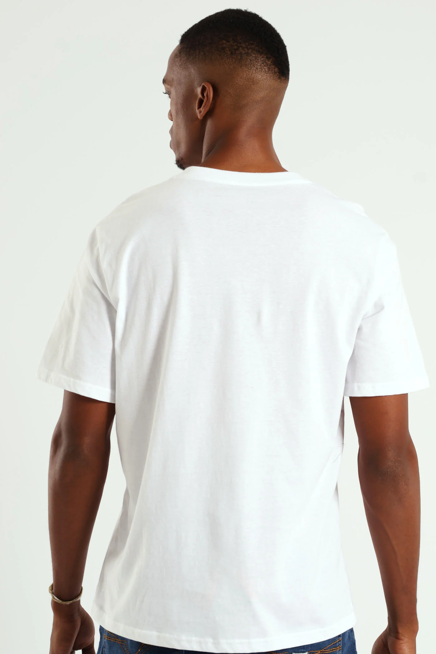 HD Basic V-Neck Tee - White - Image 4