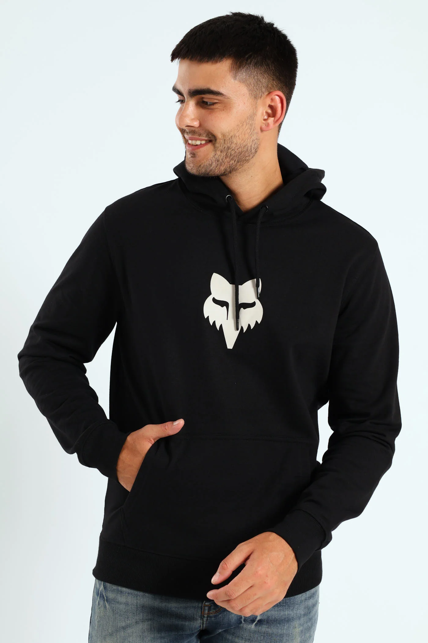 Fleece Head Pullover - Black - Image 2