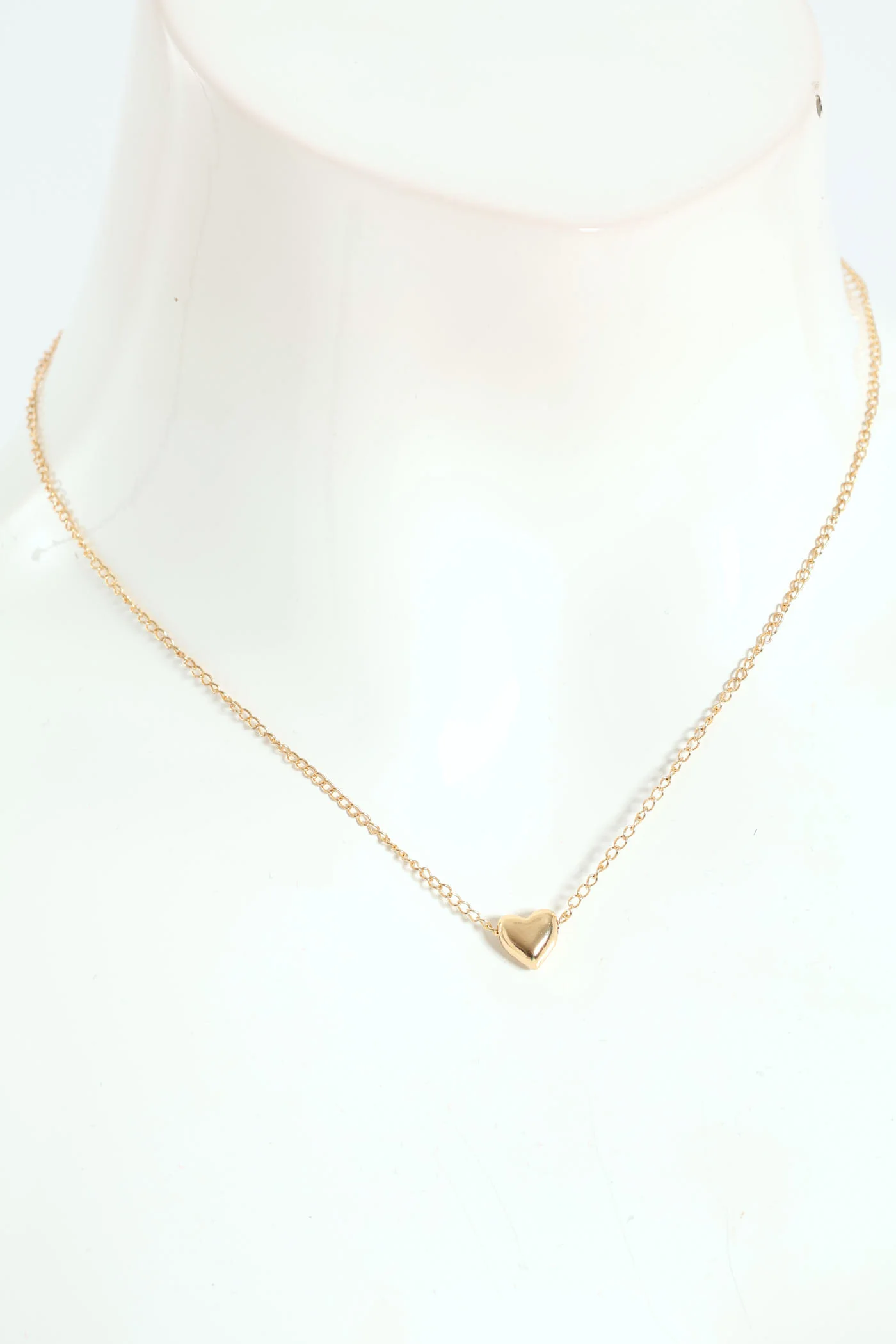 Heart Pendant Necklace - Gold - Image 2