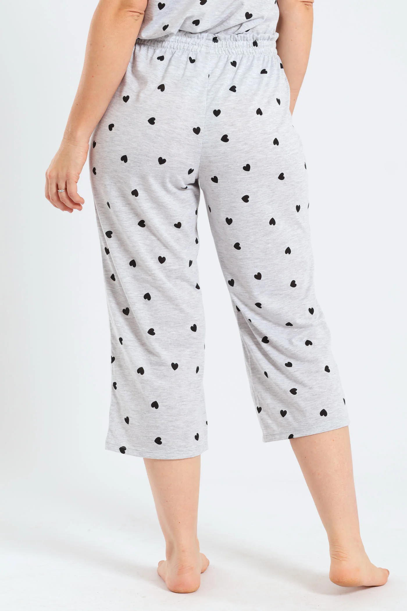 Hearts Capri Pant - Grey Melange - Image 4