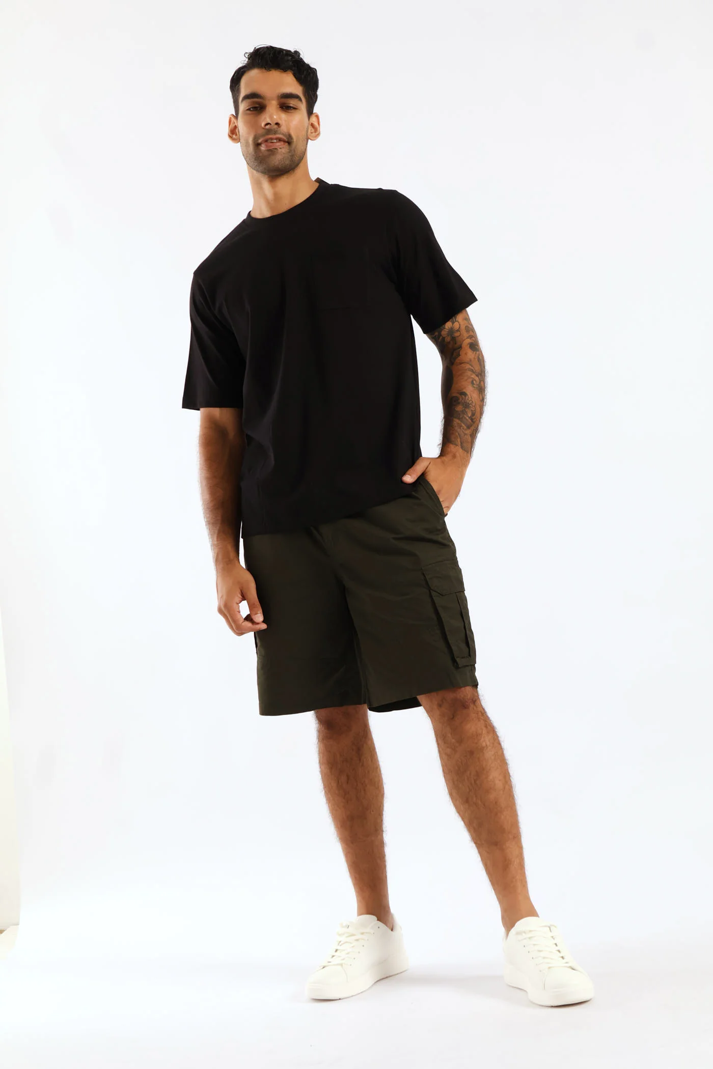 Heavy Weight Pocket Tee - Black - Image 4