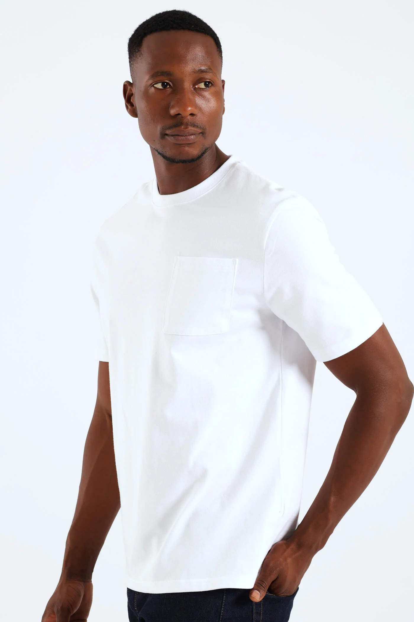 Heavy Weight Pocket Tee - White - Image 4
