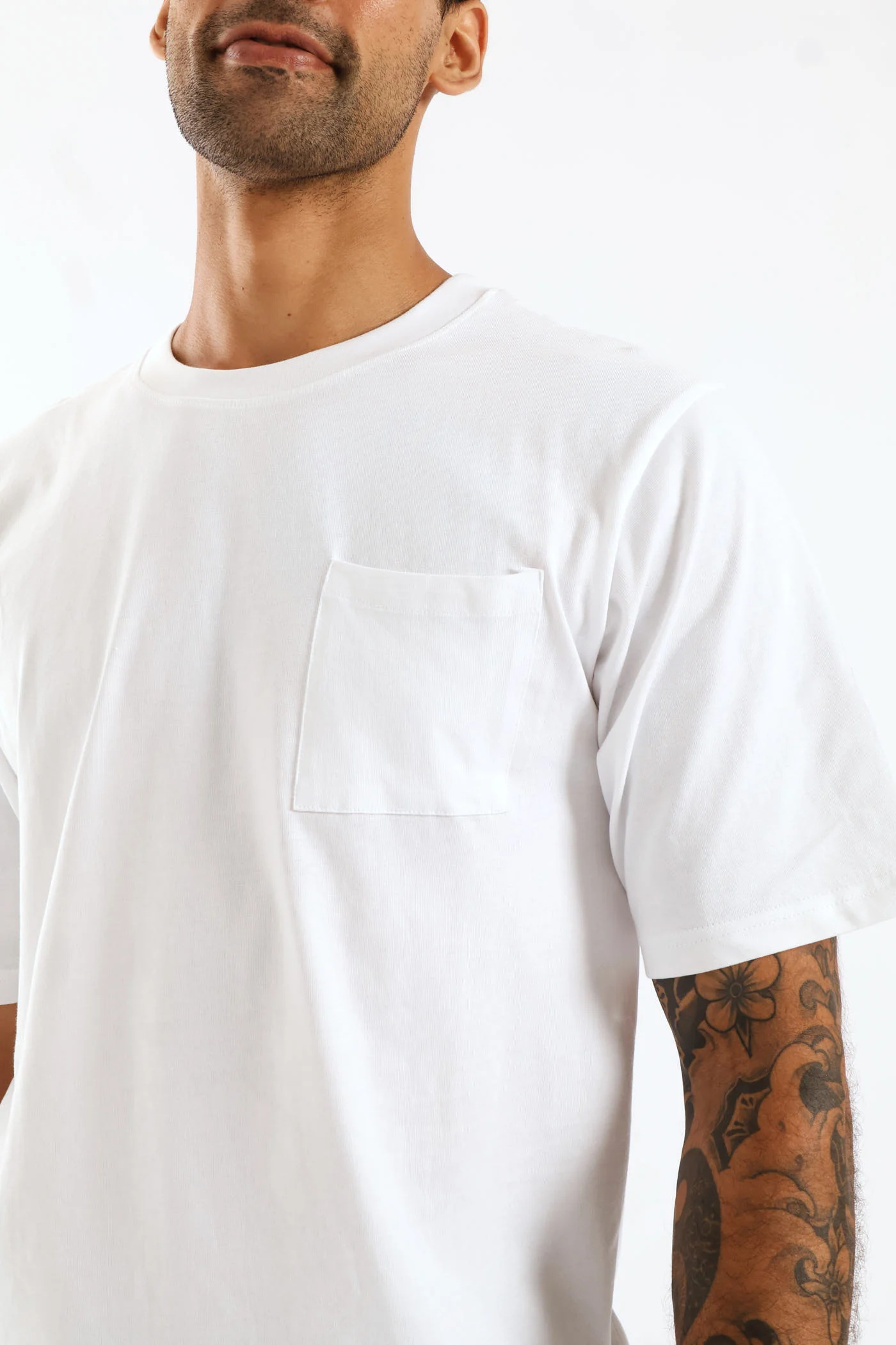 Heavy Weight Pocket Tee - White - Image 2