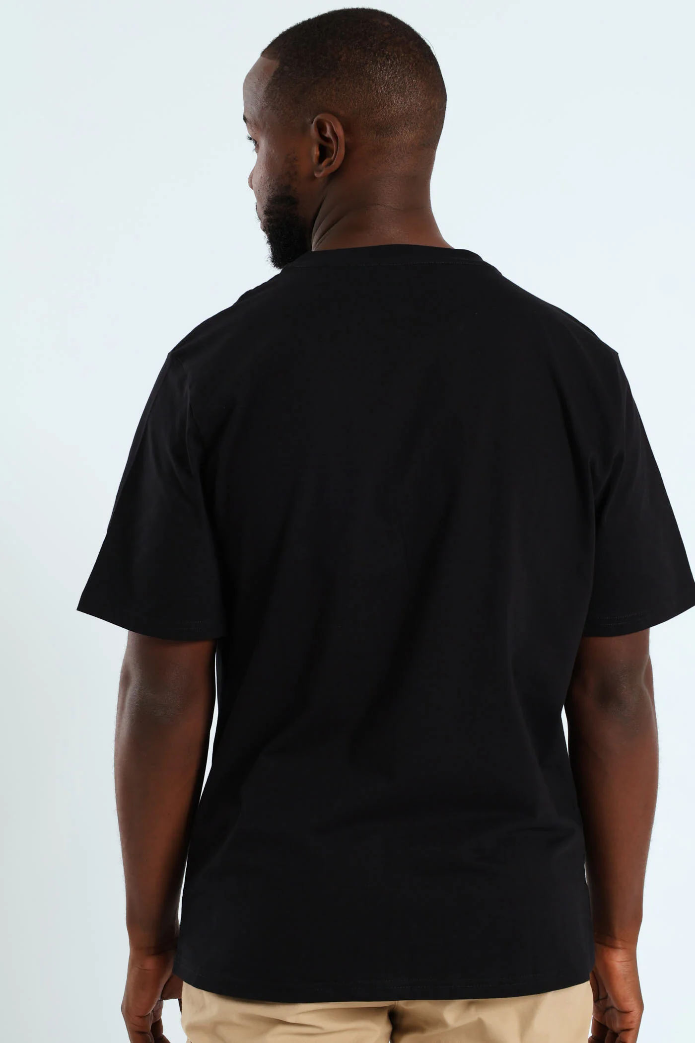 Heavyweight Stone Denim Co. Lhs Chest Print Tee - Black - Image 4