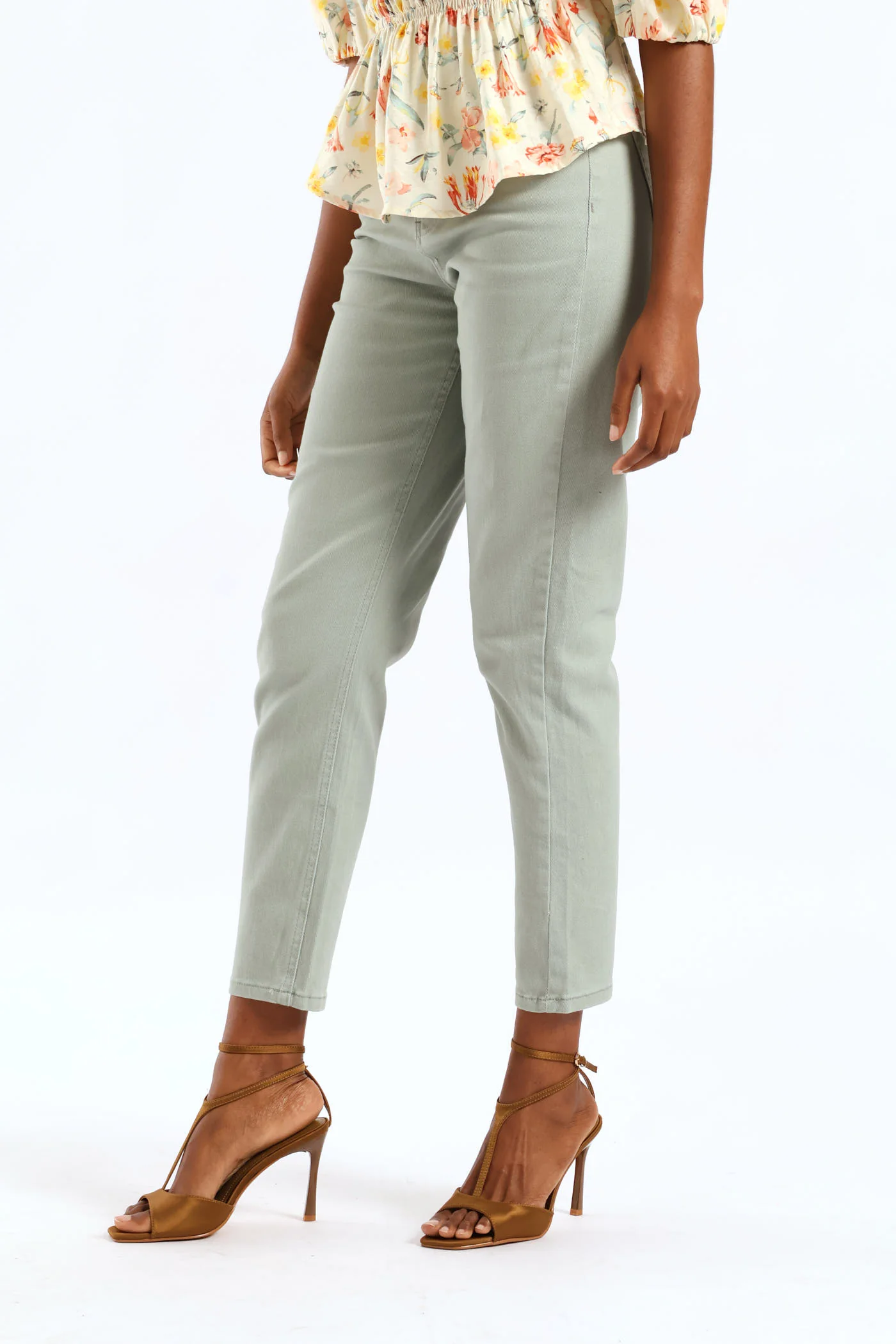 Hi-Rise Mom Jean - Sage - Image 5