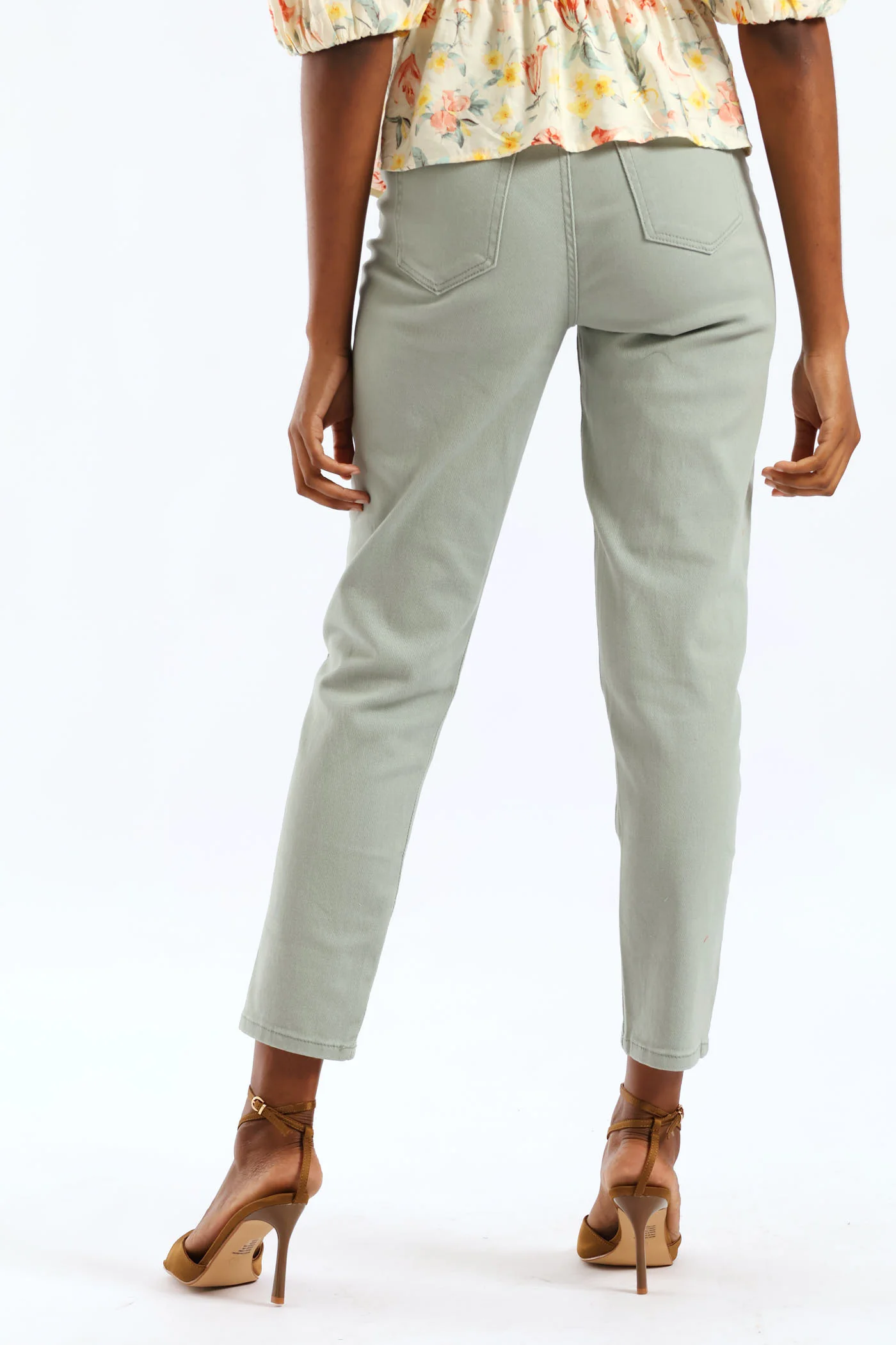 Hi-Rise Mom Jean - Sage - Image 6