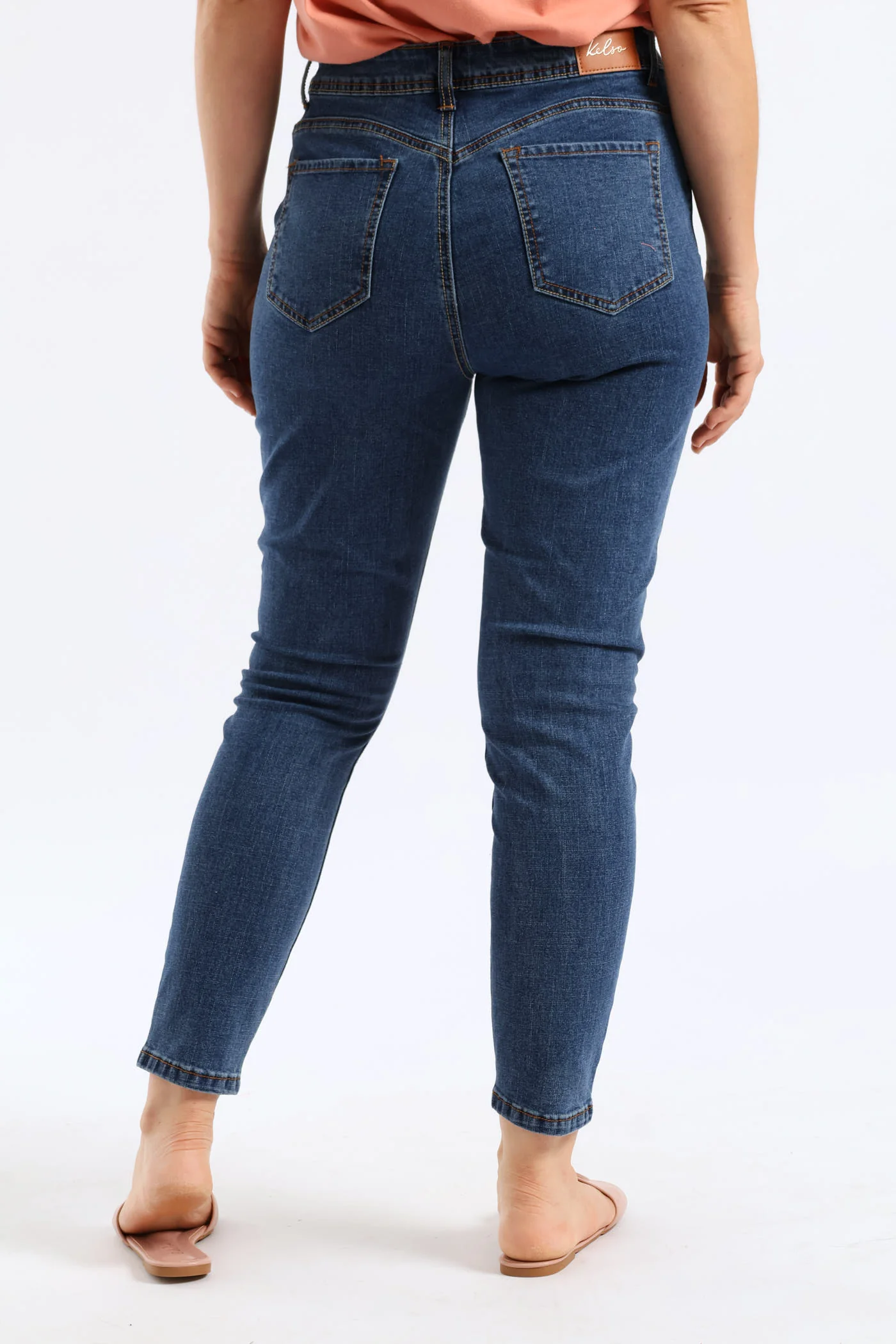 Hi-Rise Stretch Skinny Jean - Dark Wash - Image 4