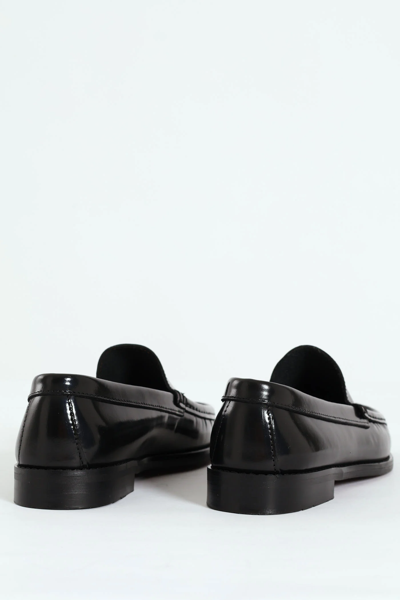 Hi Shine Plain Upper Moccasin - Black - Image 2