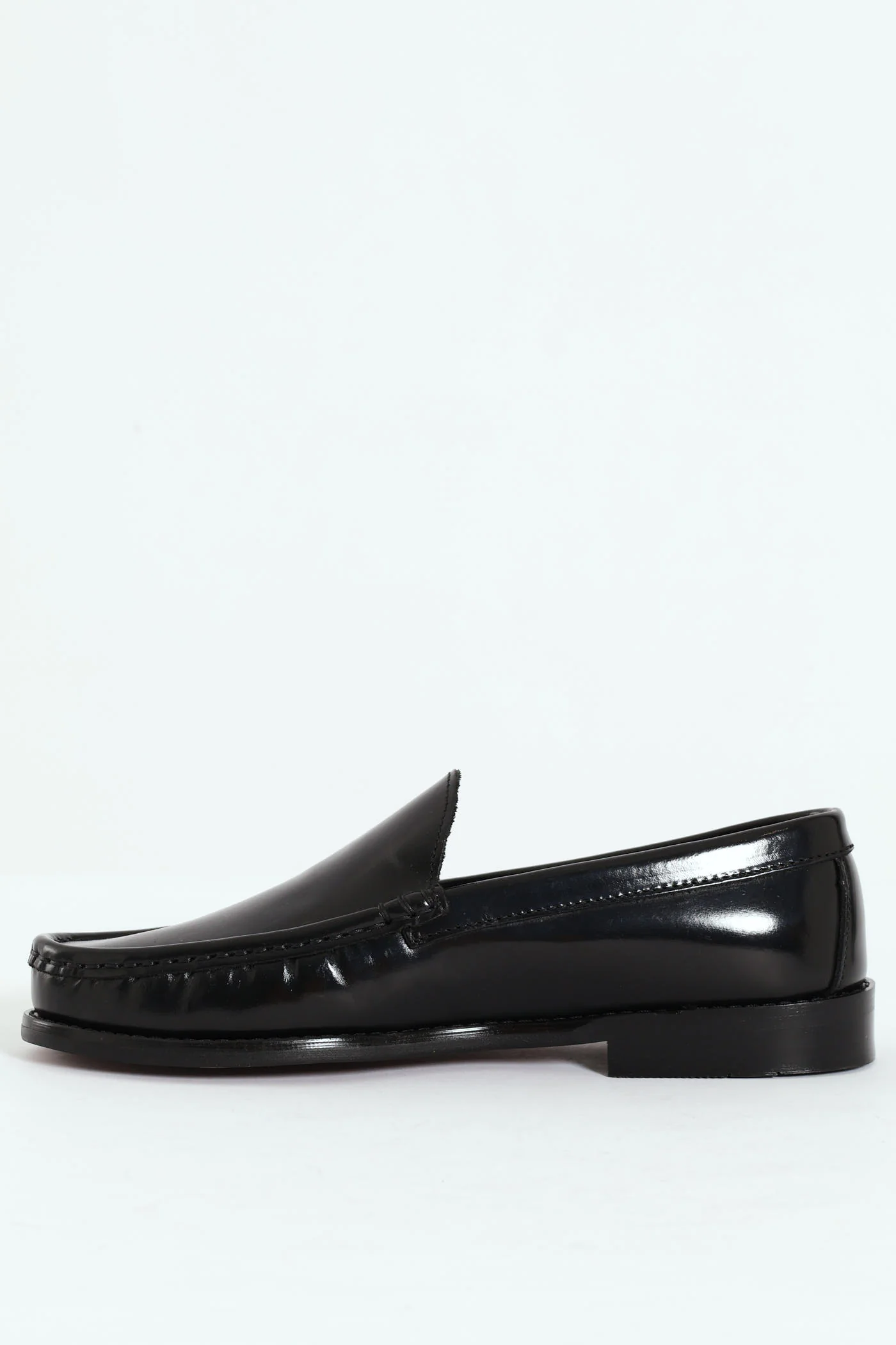 Hi Shine Plain Upper Moccasin - Black - Image 3