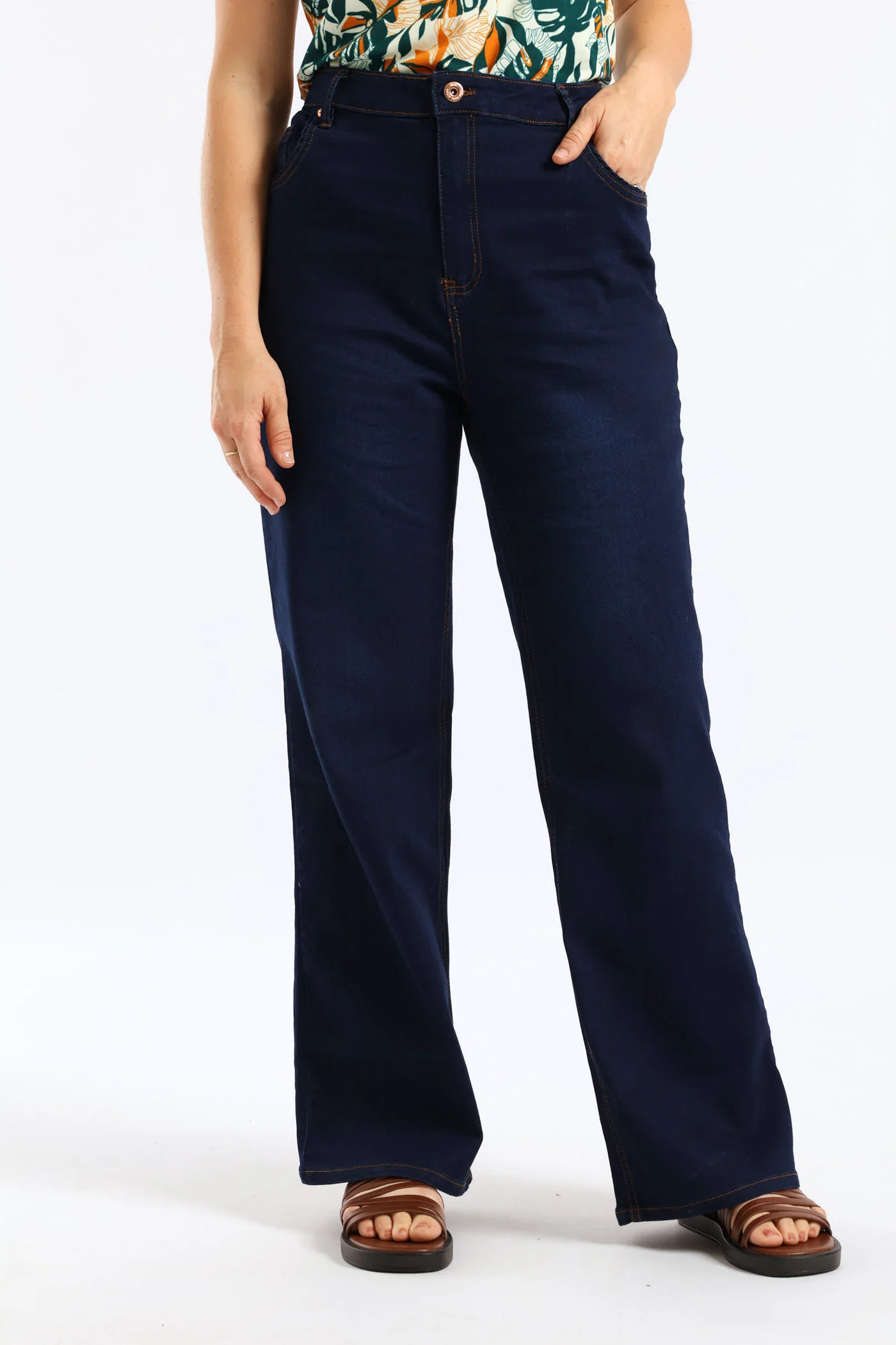 High Waist Bootleg Jean - Dark Wash - Image 2