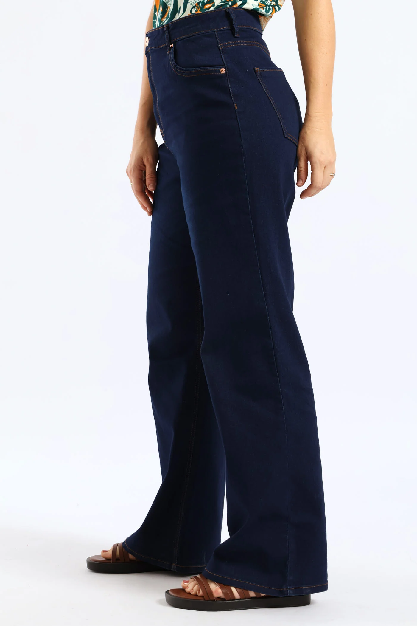 High Waist Bootleg Jean - Dark Wash - Image 3