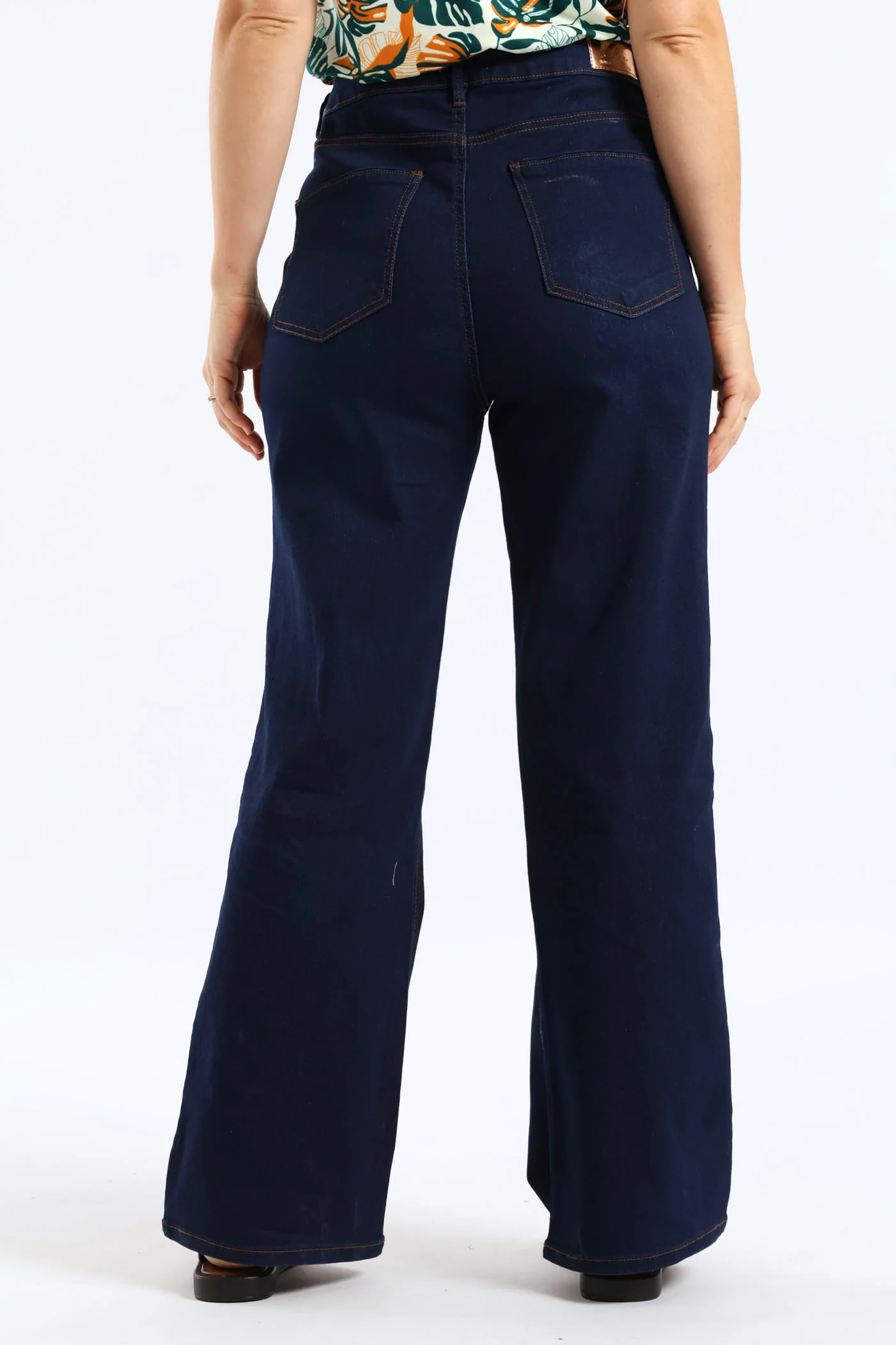 High Waist Bootleg Jean - Dark Wash - Image 4