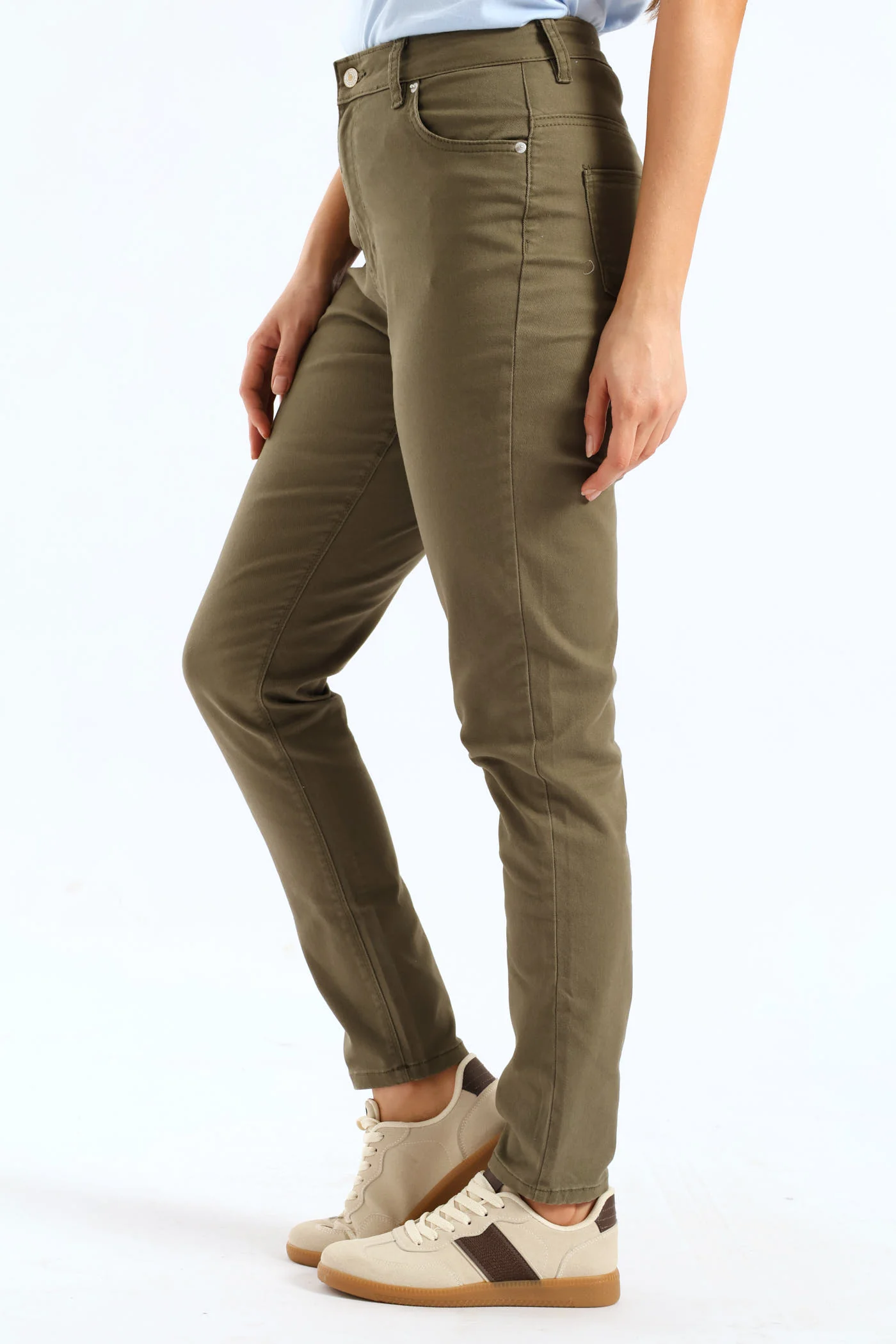 High Waist Skinny Denim - Dark Fatigue - Image 2