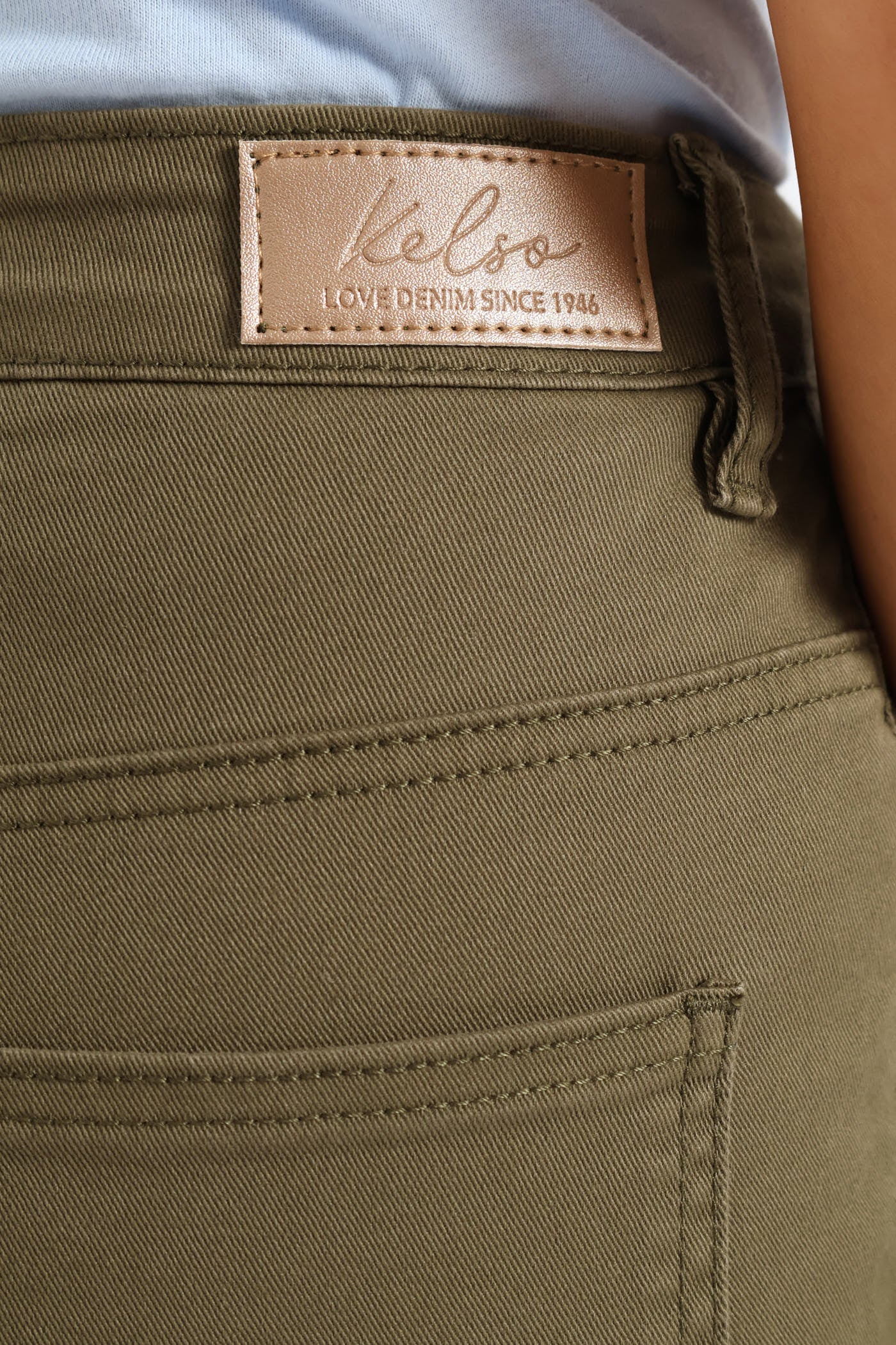 High Waist Skinny Denim - Dark Fatigue - Image 5