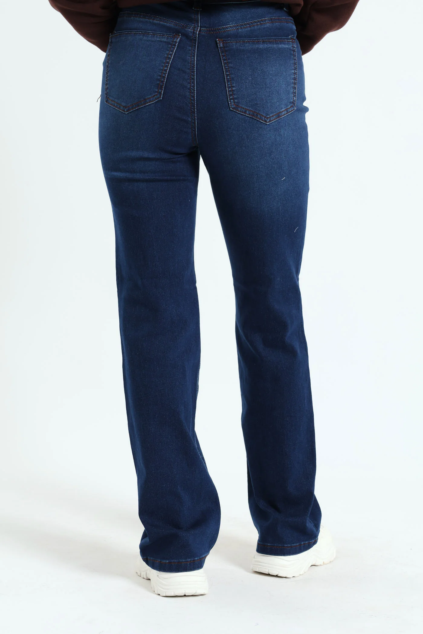 Hi-Waist Bootleg Denim - Dark Wash Ink - Image 4