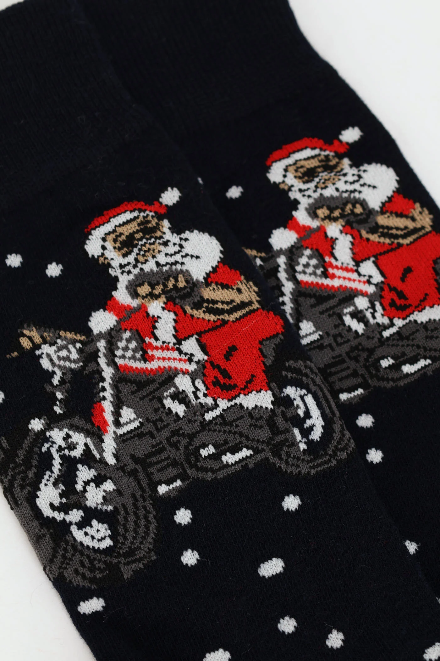 Ho Ho Ho Xmas Socks - Navy - Image 2