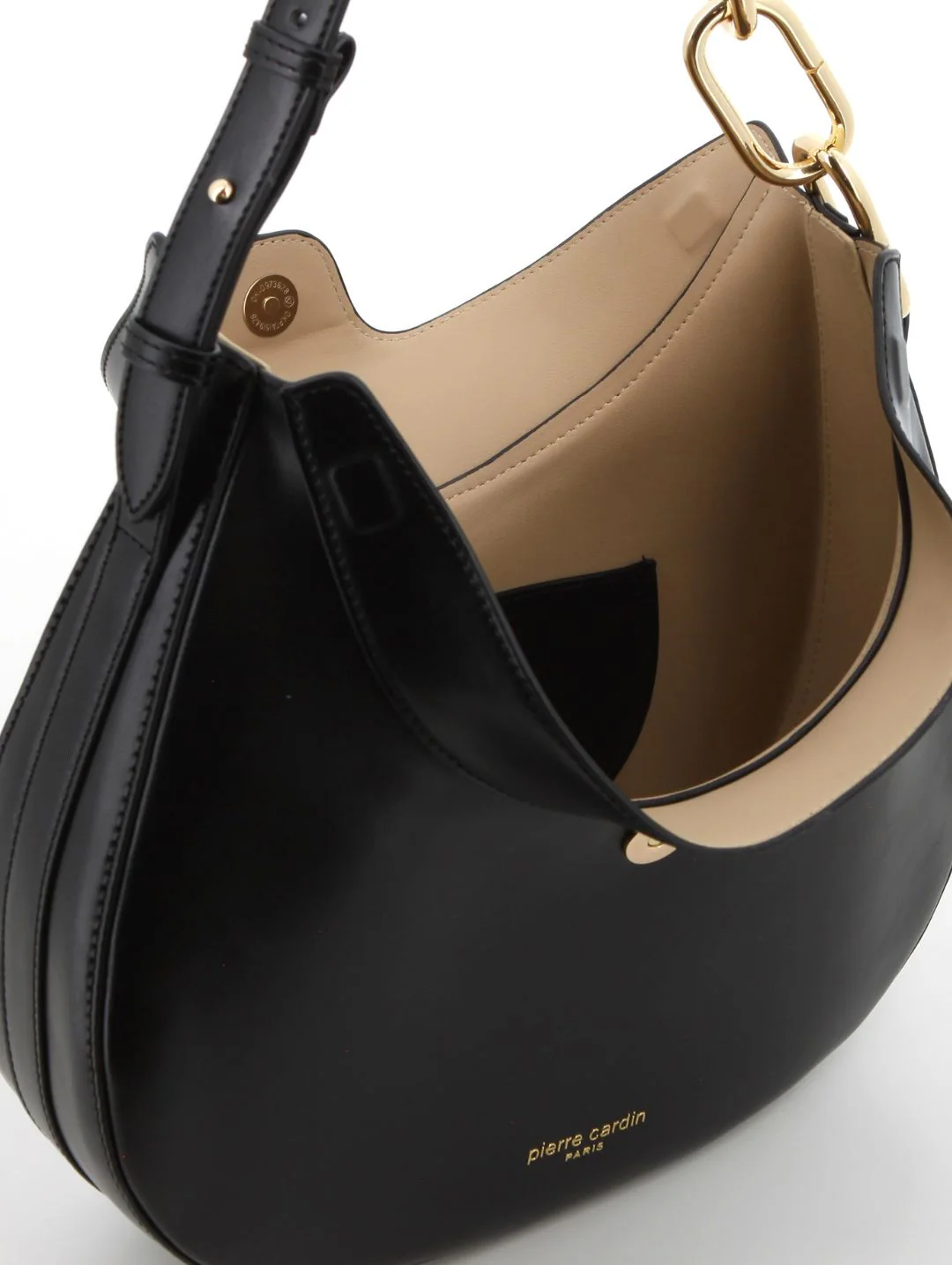 Lorena Link Handle Hobo Bag - Black - Image 6