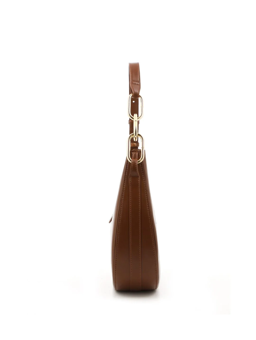 Lorena Link Handle Hobo Bag - Mocha - Image 3