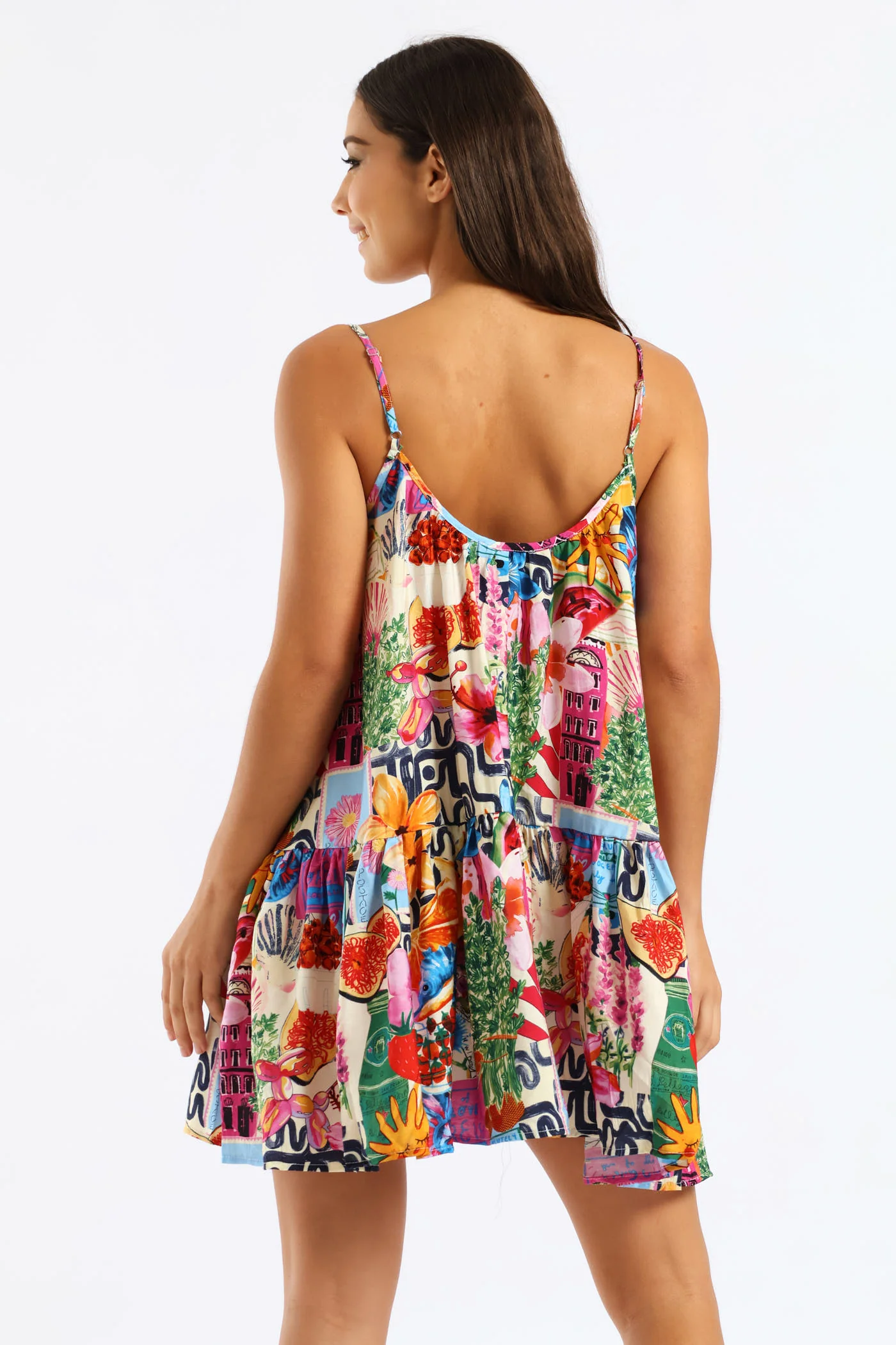 Holiday Drop Waist Boxy Dress - Multi - Image 2