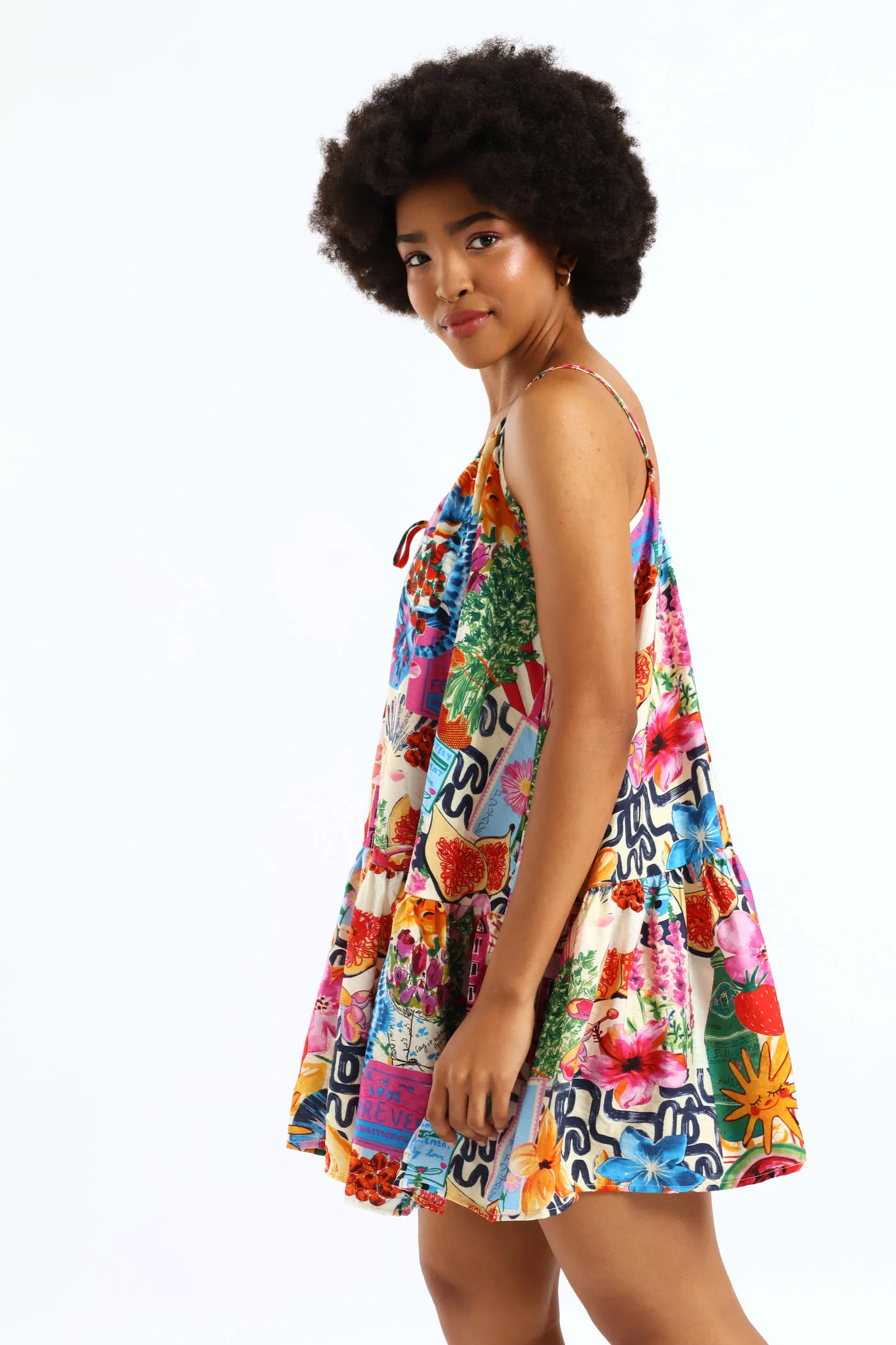 Holiday Drop Waist Boxy Dress - Multi - Image 6
