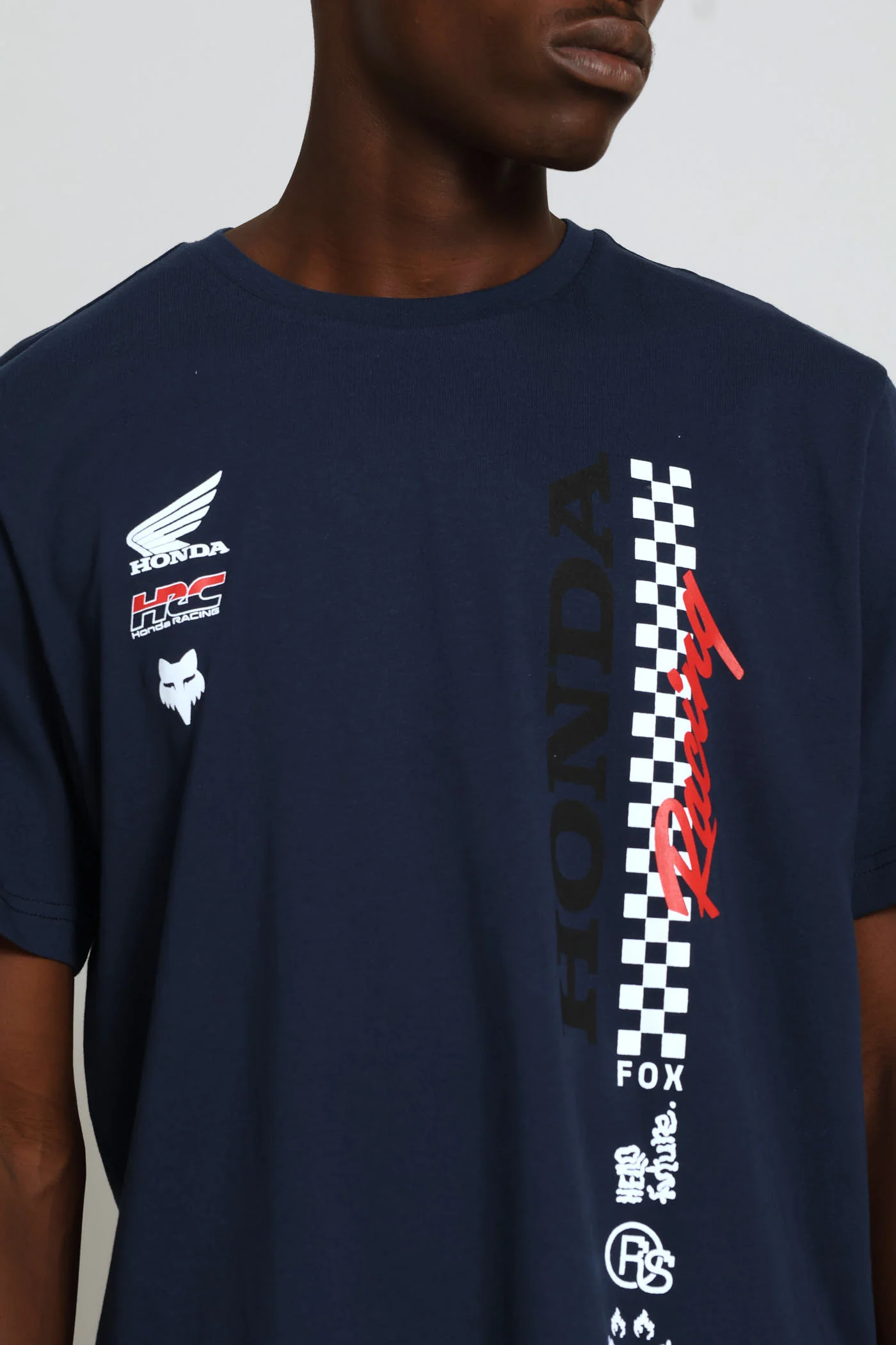 Honda Checkered Tee - Navy - Image 2
