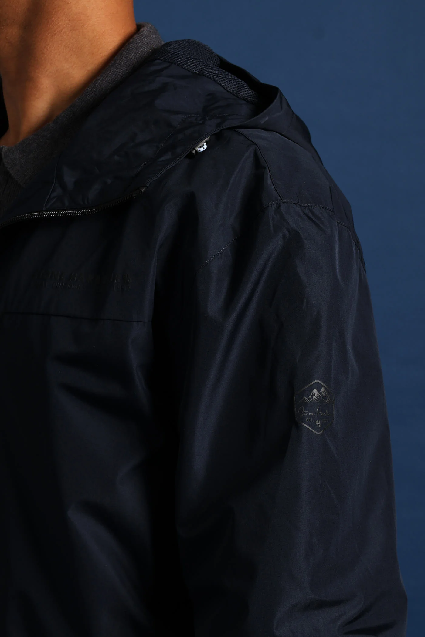 Hooded Anorak - Navy - Image 3