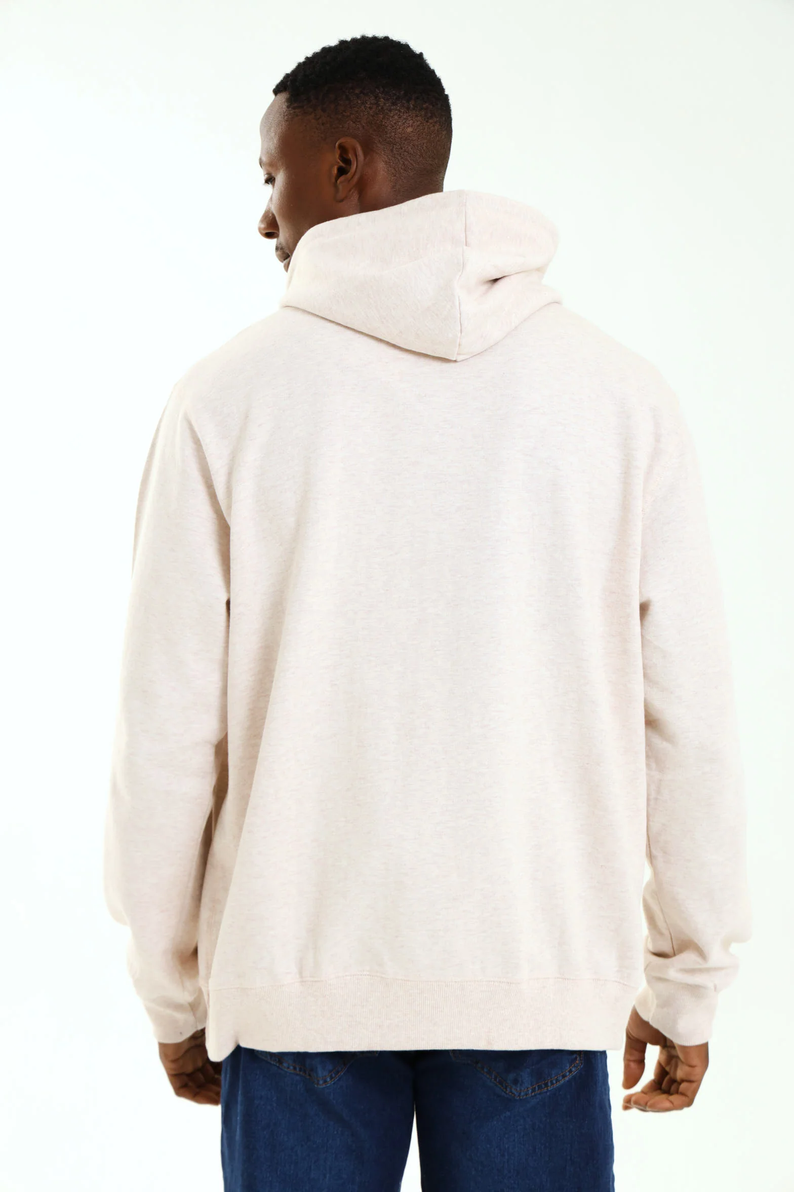 Hooded Fleece Sweat - Stone - Image 3