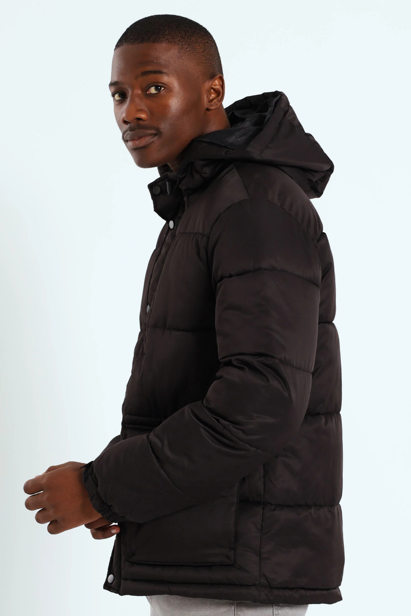 Hooded Puffer - Black - Image 3