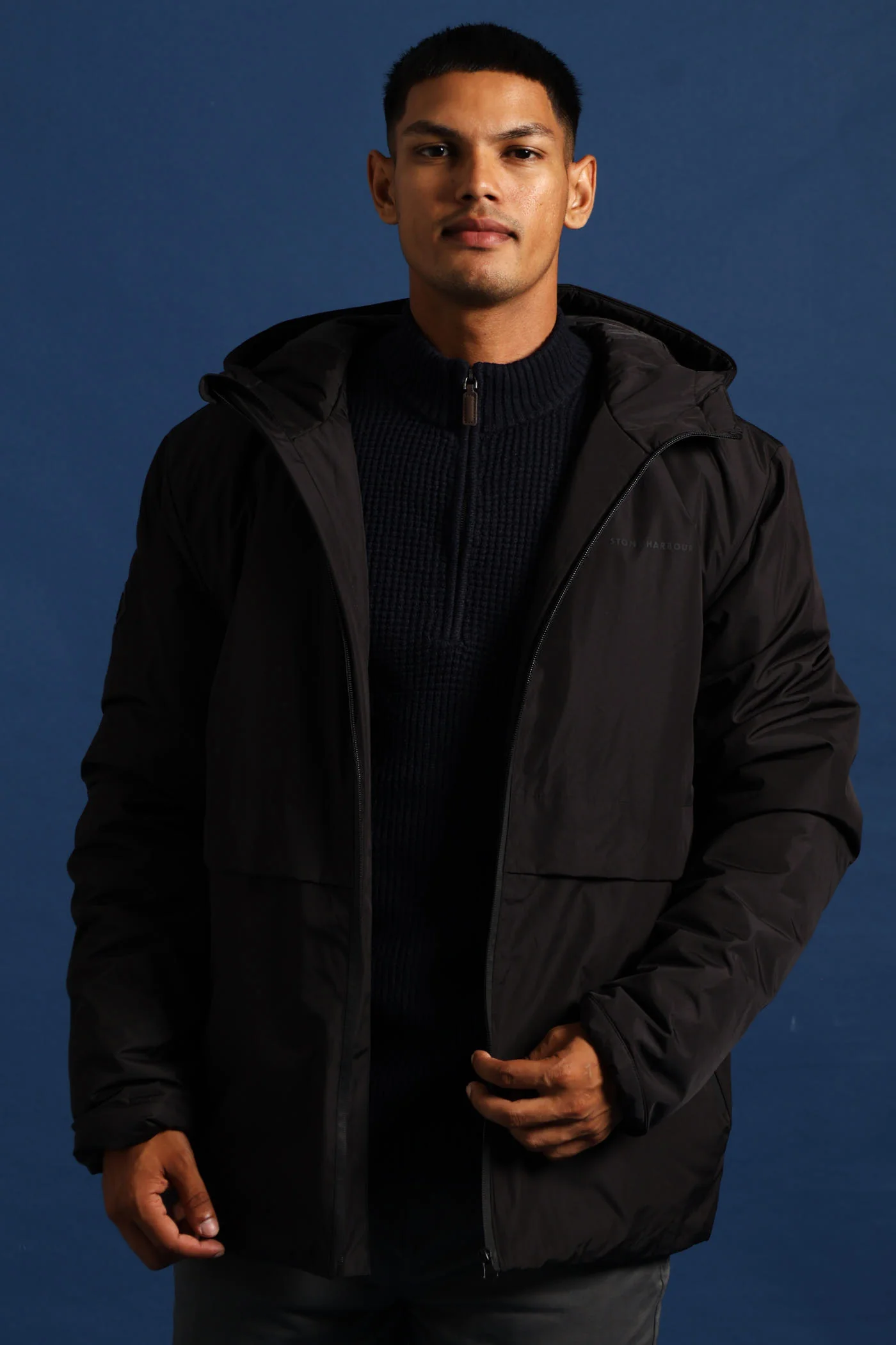 Hooded Shell Jacket - Black - Image 4