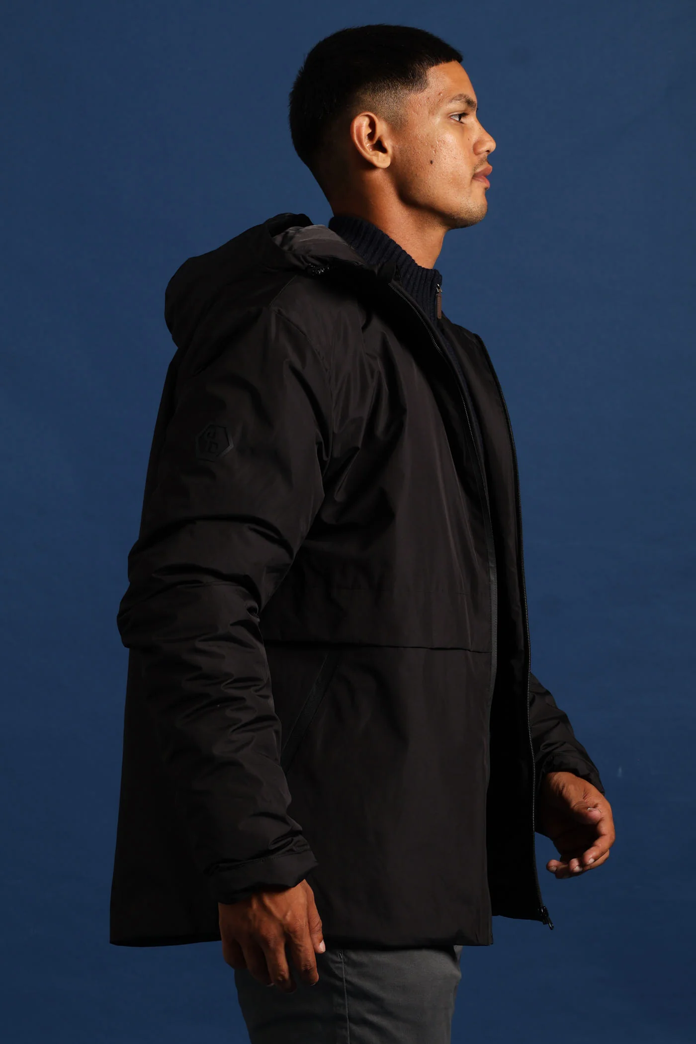 Hooded Shell Jacket - Black - Image 5