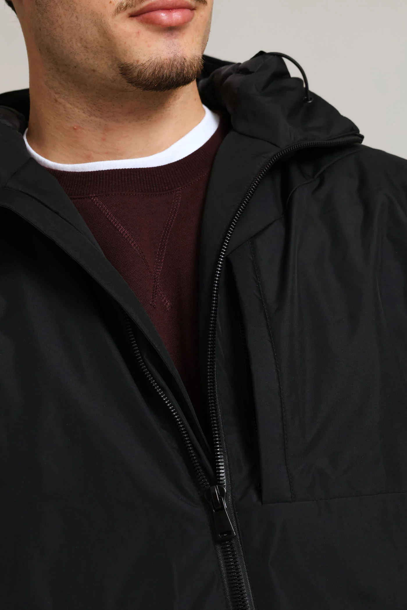 Hooded Shell Jacket - Black - Image 3