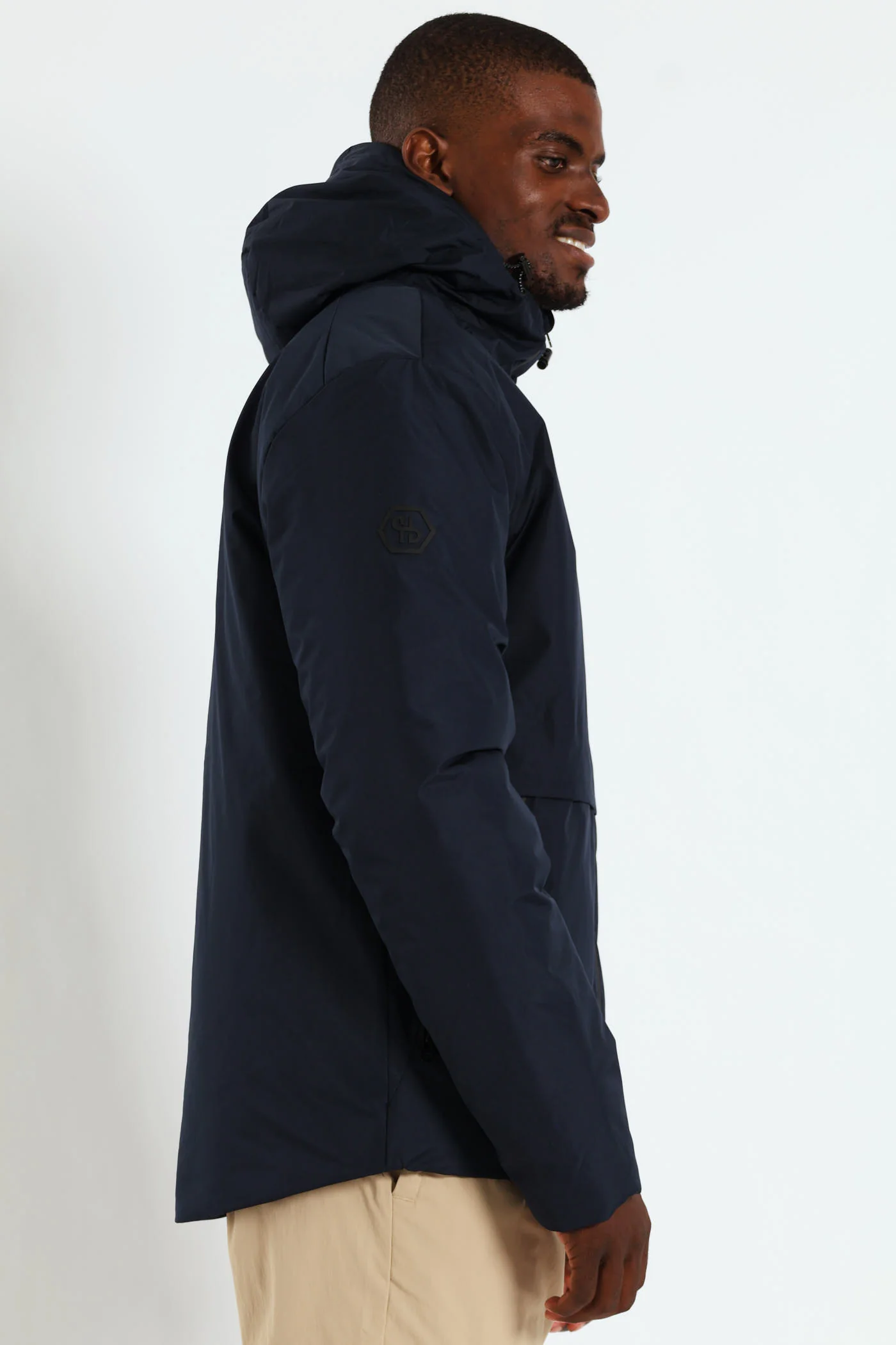Hooded Shell Jacket - Navy - Image 14
