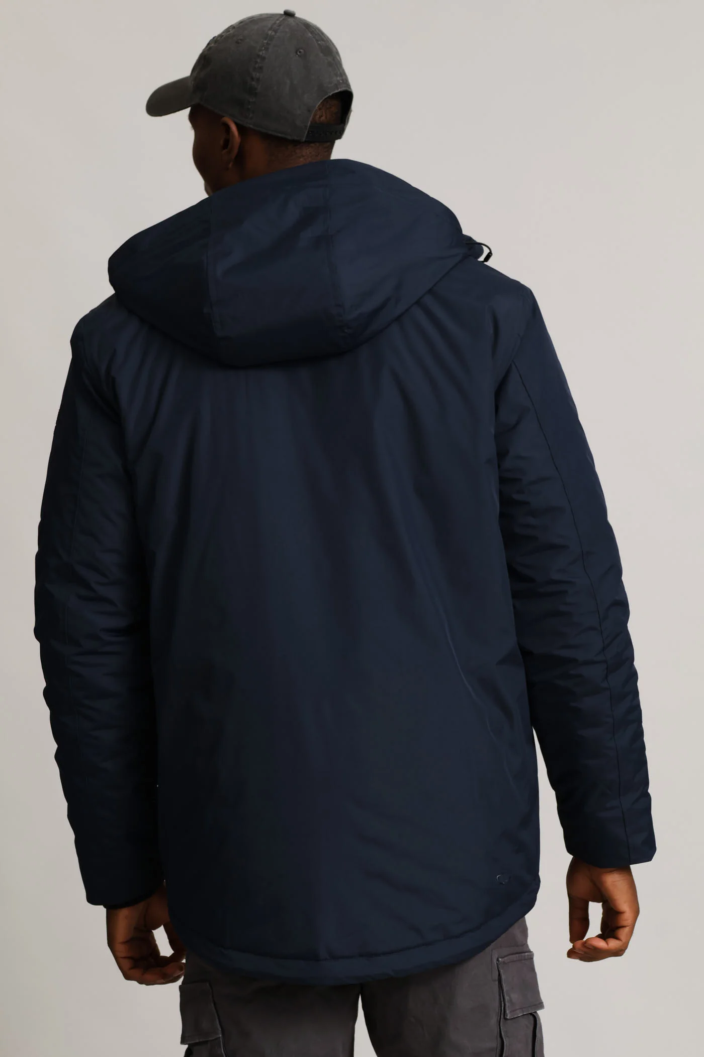 Hooded Shell Jacket - Navy - Image 5