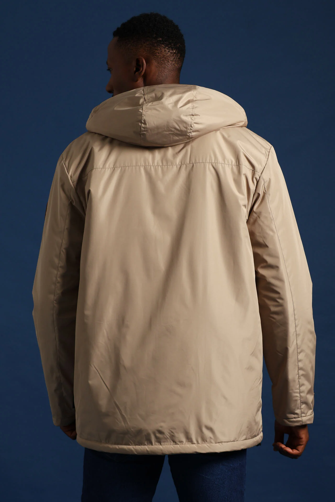 Hooded Utility Parka Jacket - Taupe - Image 4
