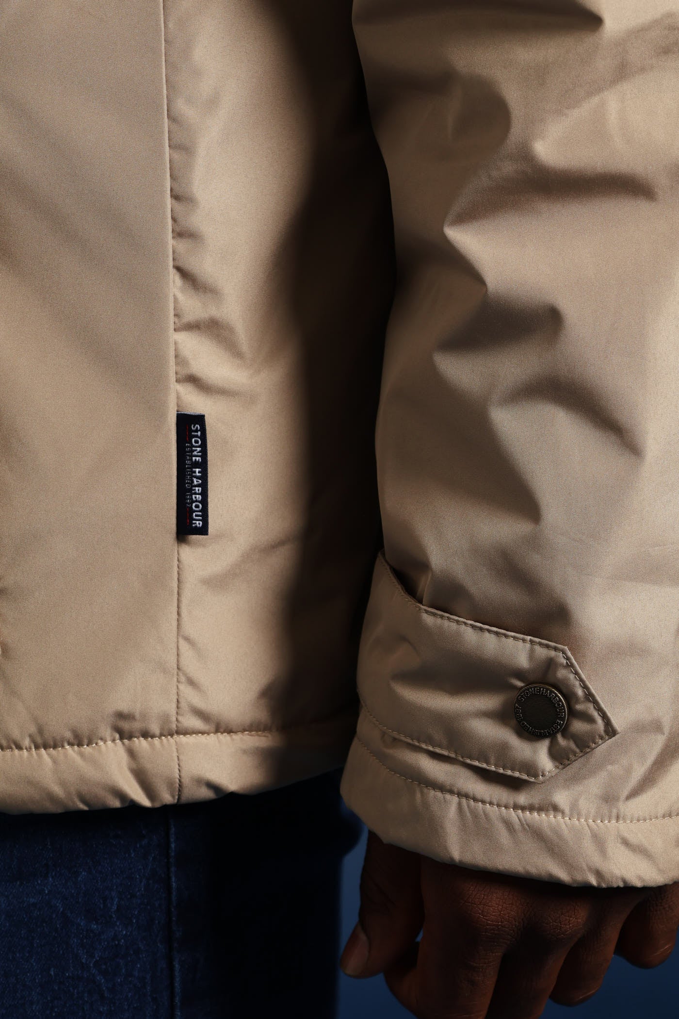 Hooded Utility Parka Jacket - Taupe - Image 5