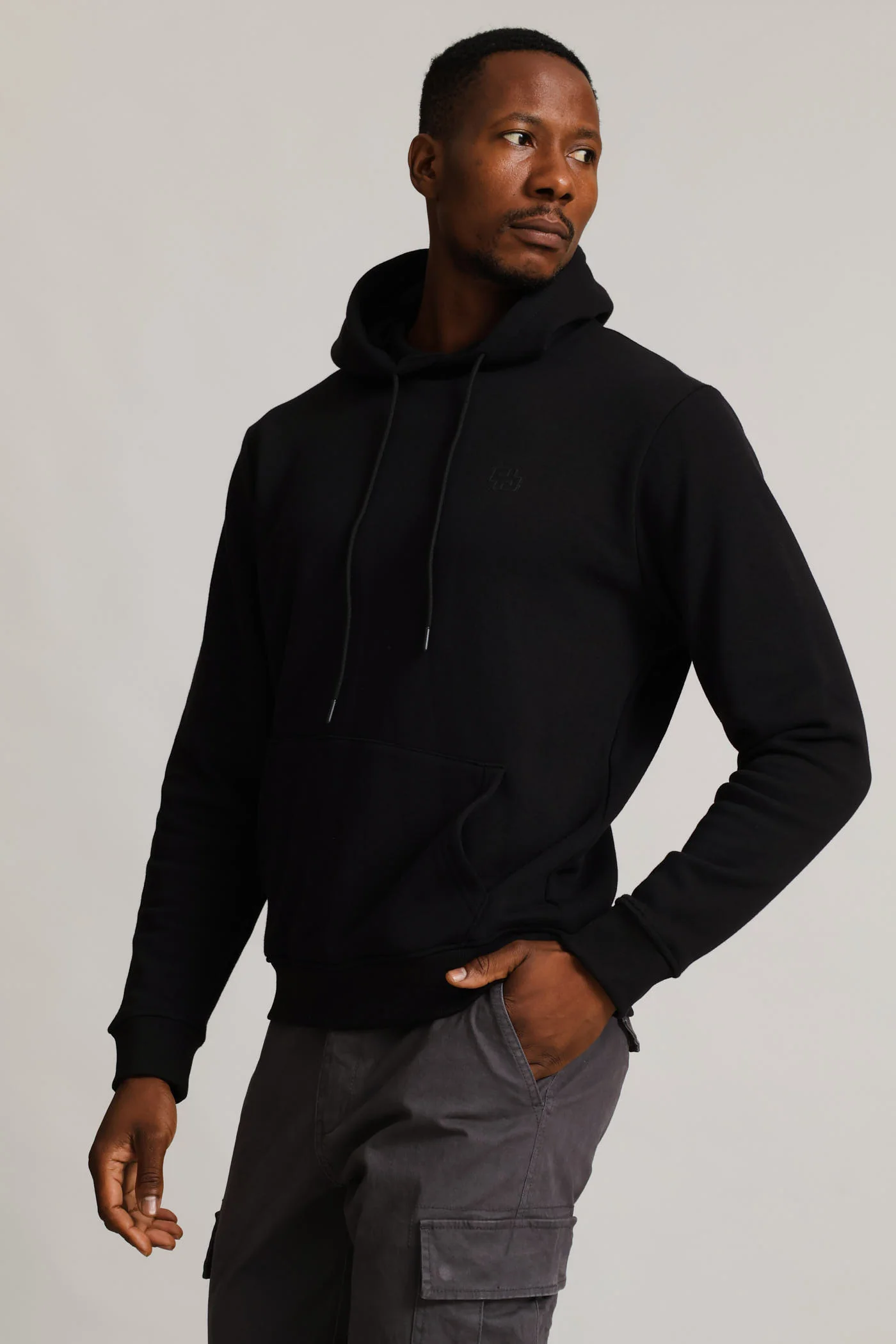 Hoody Pullover - Black - Image 3