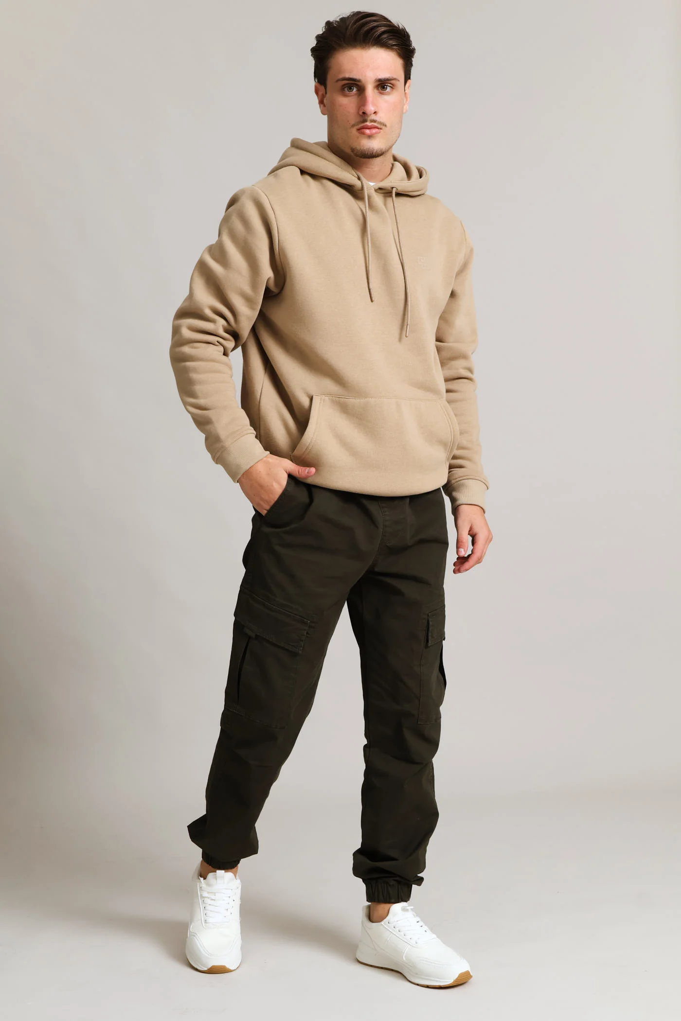 Hoody Pullover - Taupe - Image 5