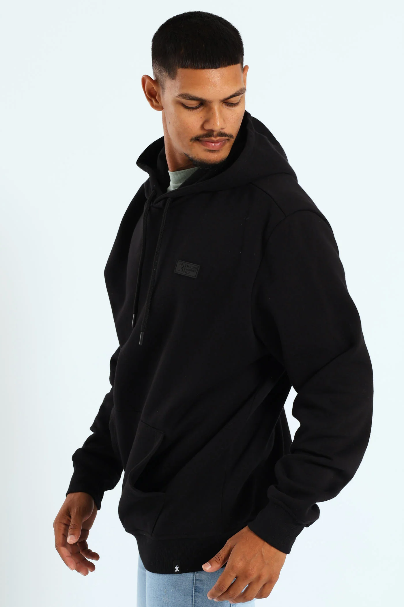 Hoodie Track Top - Black - Image 4