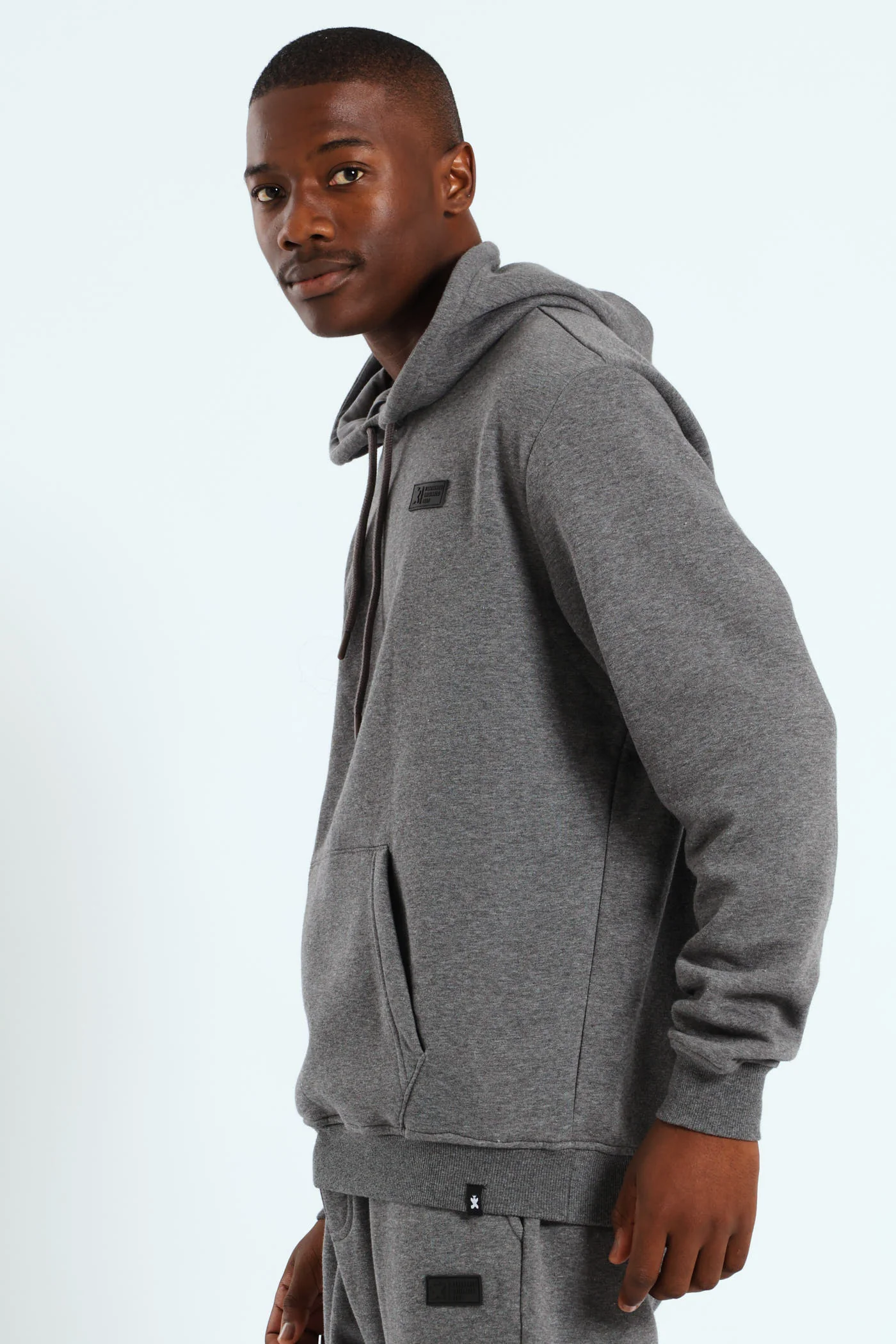 Hoody Track Top - Charcoal Melange - Image 3