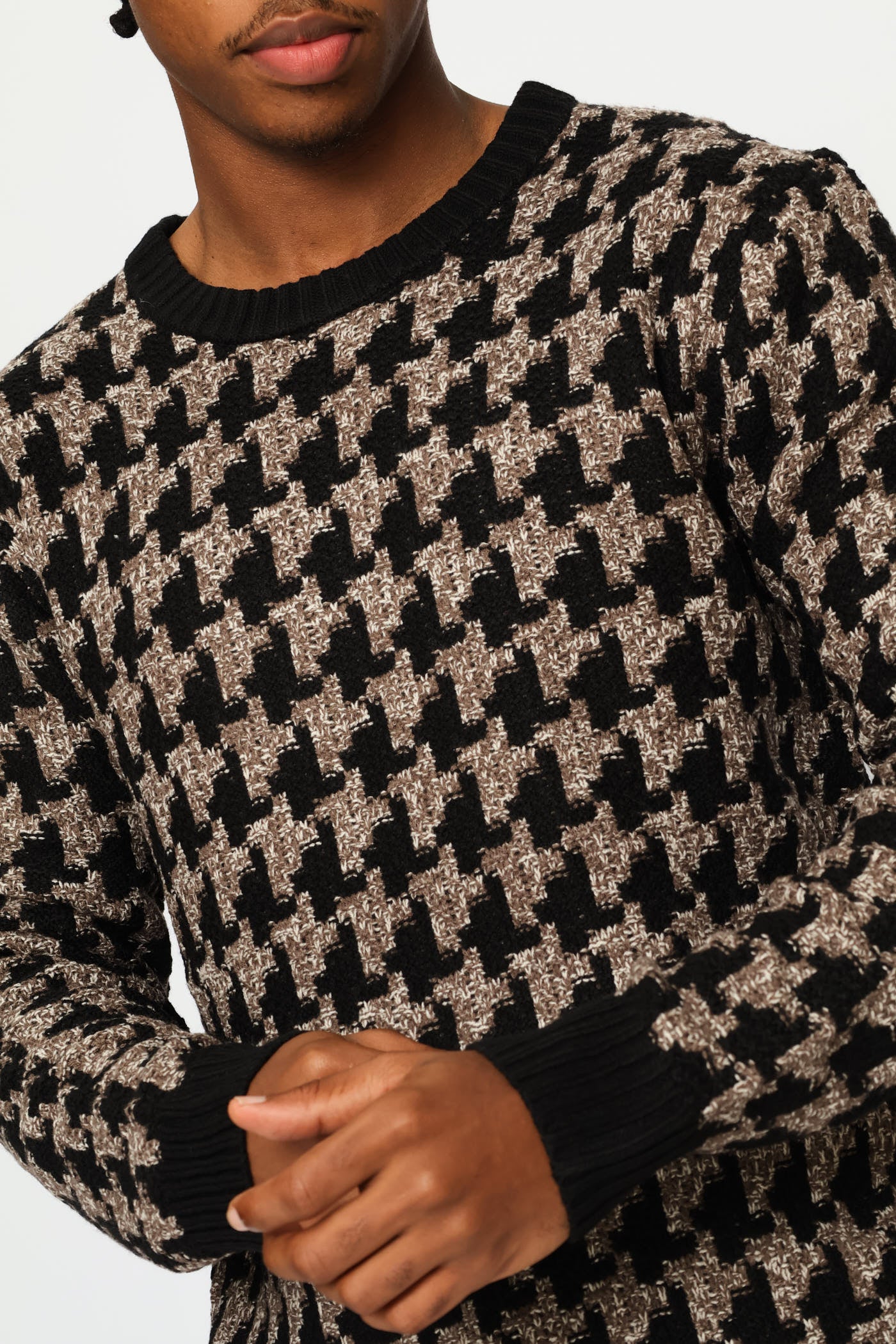 Houndstooth Knitwear - Black - Image 2
