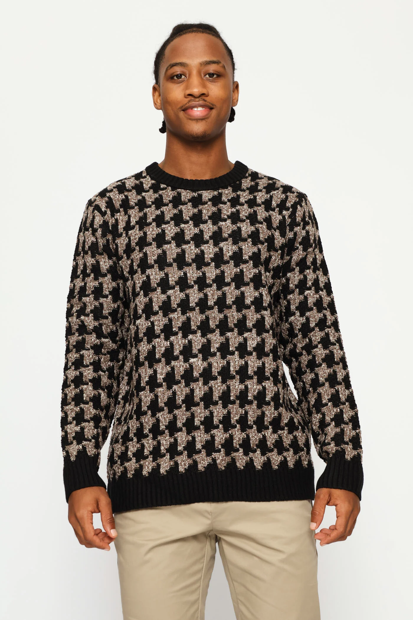 Houndstooth Knitwear - Black - Image 3